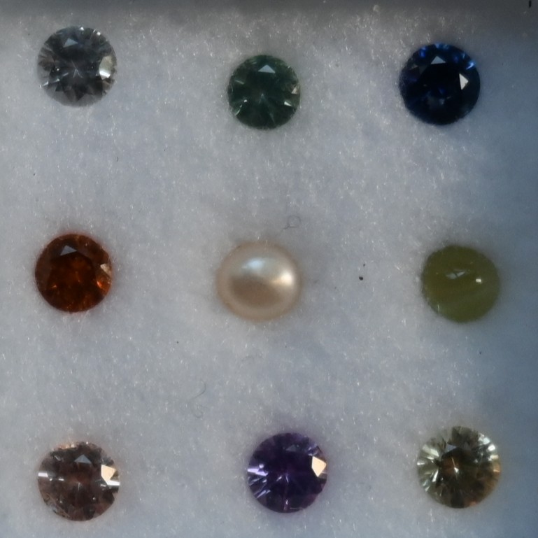 Pastel Sapphire Lot, SAL003, Mixed Sapphire 9pcs, Ceylon Small Gems