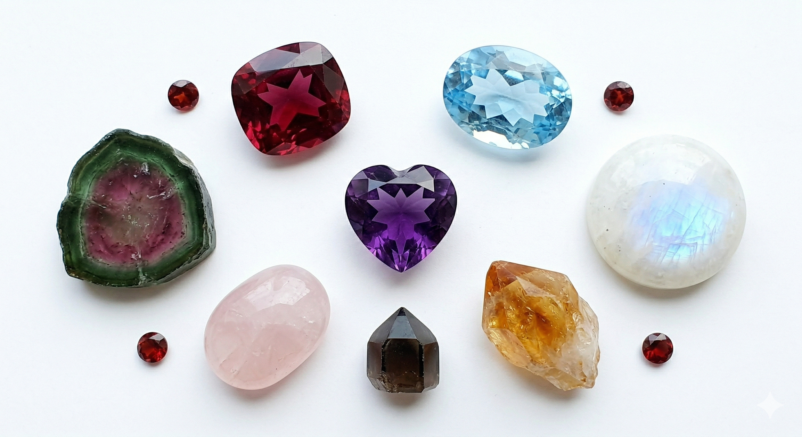Explore diverse semiprecious gemstone lots from Sri Lanka. High-quality parcels of Spinel, Garnet, Zircon, and more at wholesale prices. Semiprecious Gems