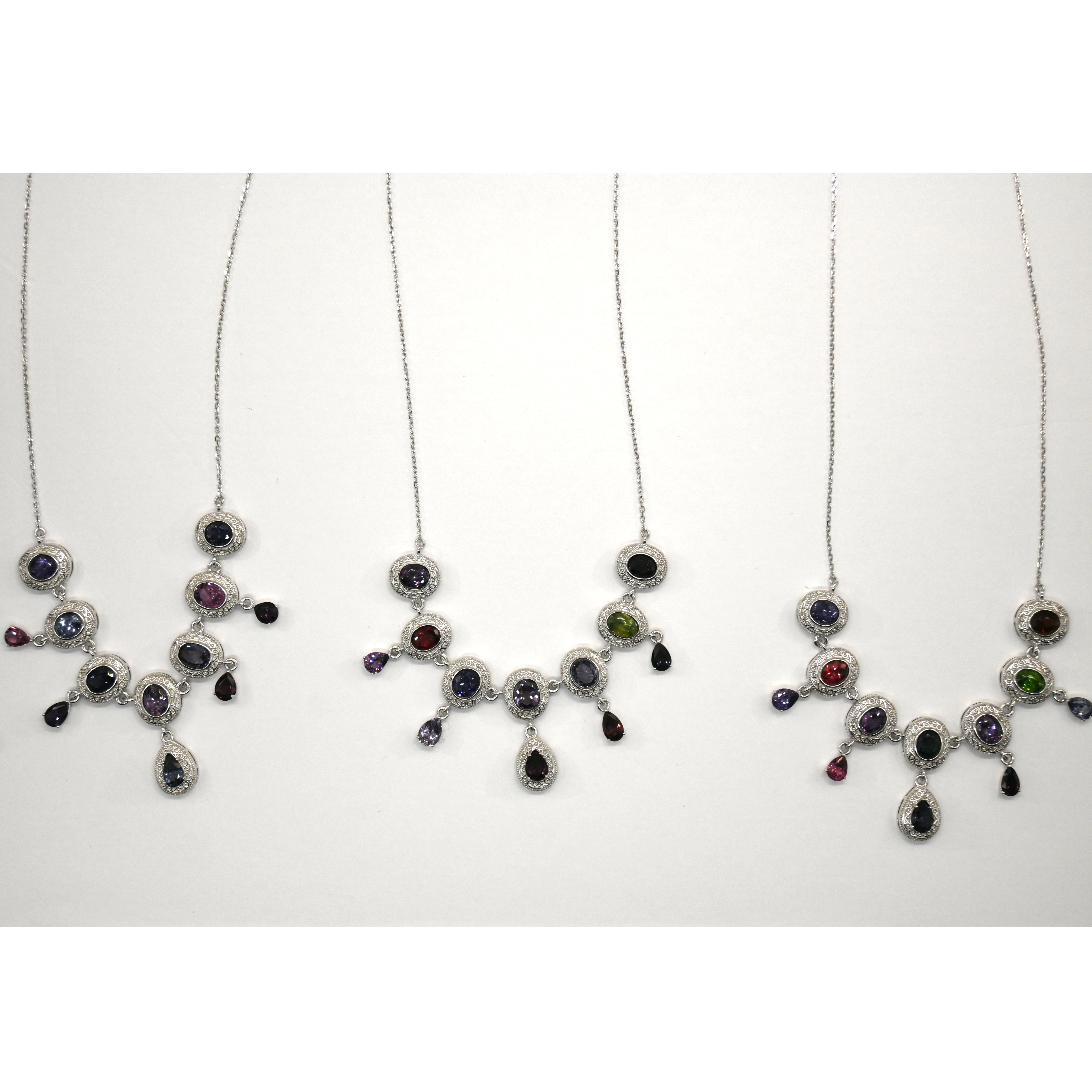 "Grape Cluster" Peridot Silver Handcrafted Necklace