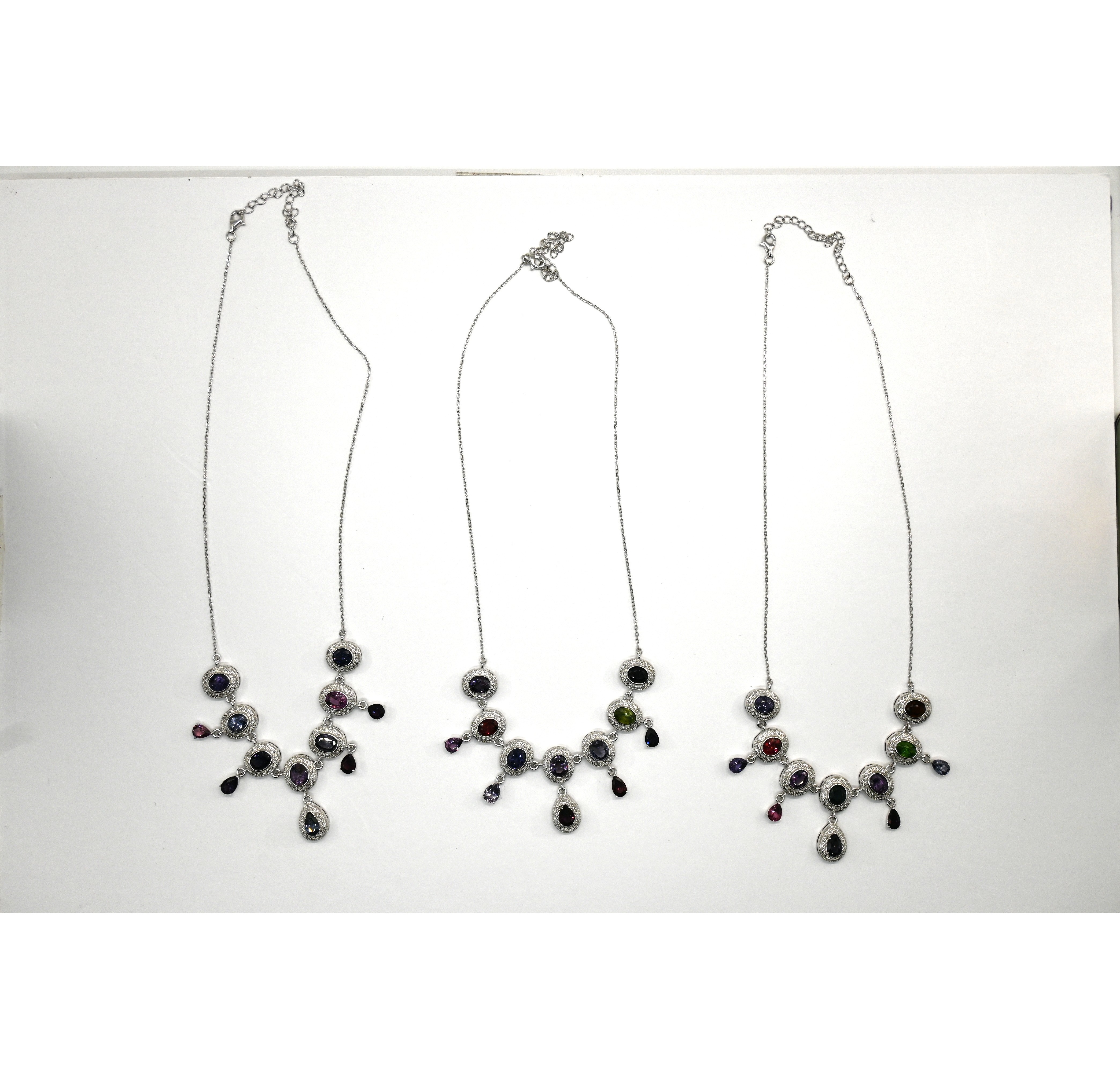 "Grape Cluster" Peridot Silver Handcrafted Necklace