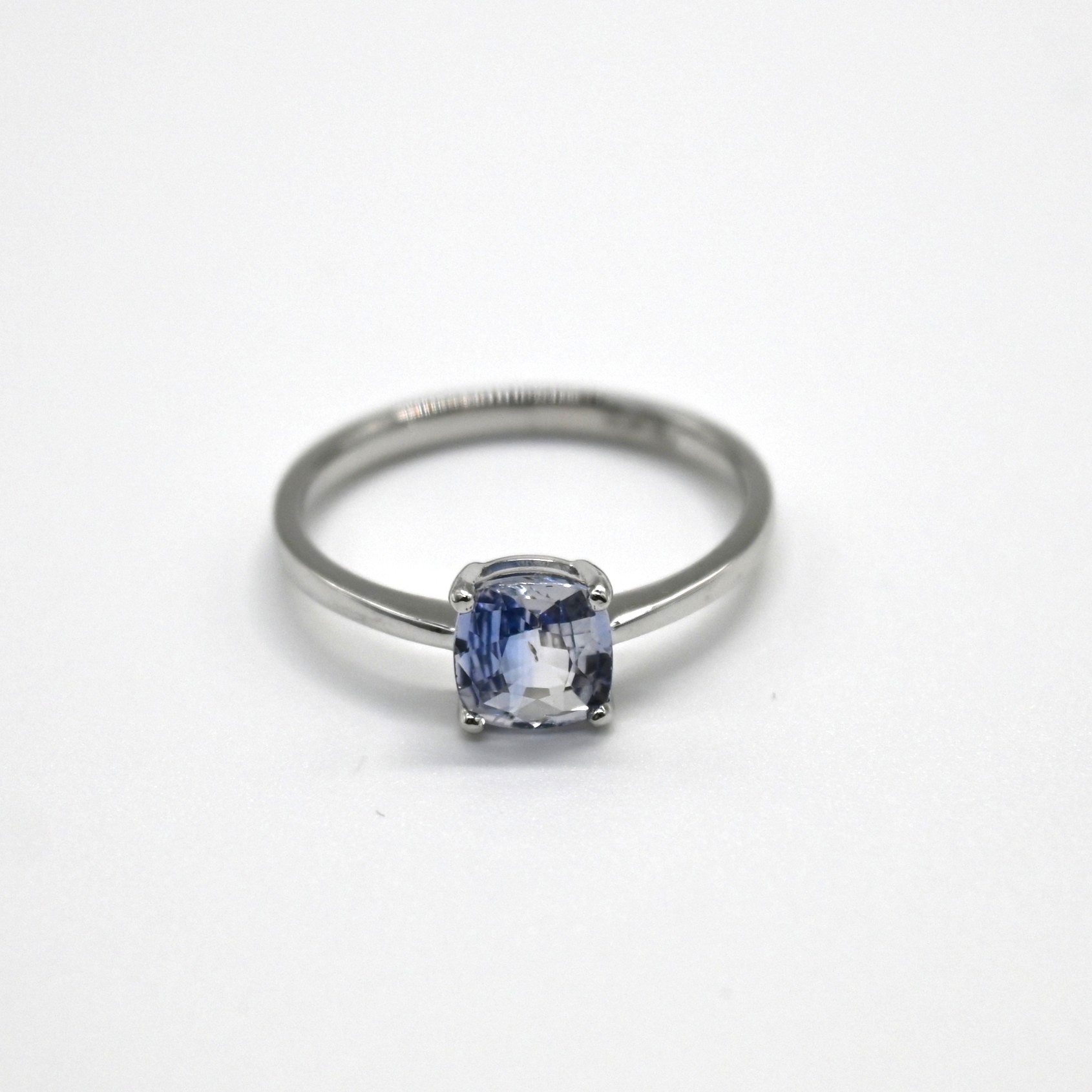 • Metal: Platinum • Gemstone: 1.1ct Colorless Sapphire • Weight: 3.07g • Size: 16# Platinum Sapphire Ring, RIP001, White Sapphire Jewelry, Platinum 16#, Oriagems Ring