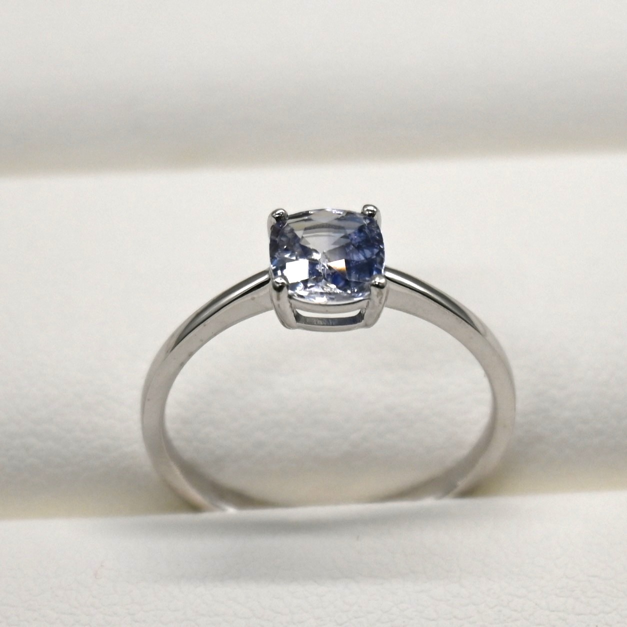 • Metal: Platinum • Gemstone: 1.1ct Colorless Sapphire • Weight: 3.07g • Size: 16# Platinum Sapphire Ring, RIP001, White Sapphire Jewelry, Platinum 16#, Oriagems Ring