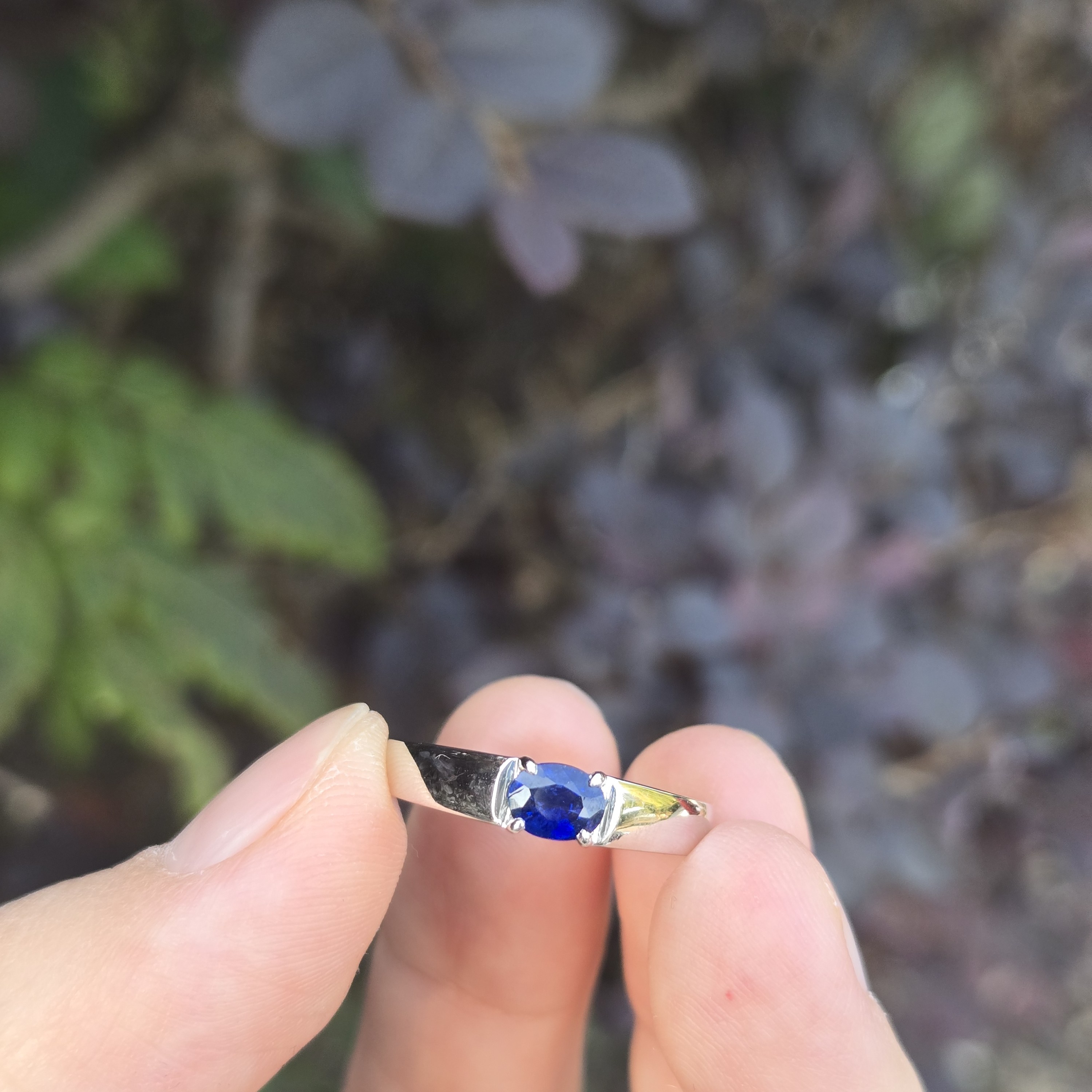 • Metal: Platinum • Gemstone: 0.5ct Blue Sapphire • Weight: 4.07g • Size: 15# Sapphire Platinum Ring, RIP005, 0.5ct Blue Gem, 15# Jewelry