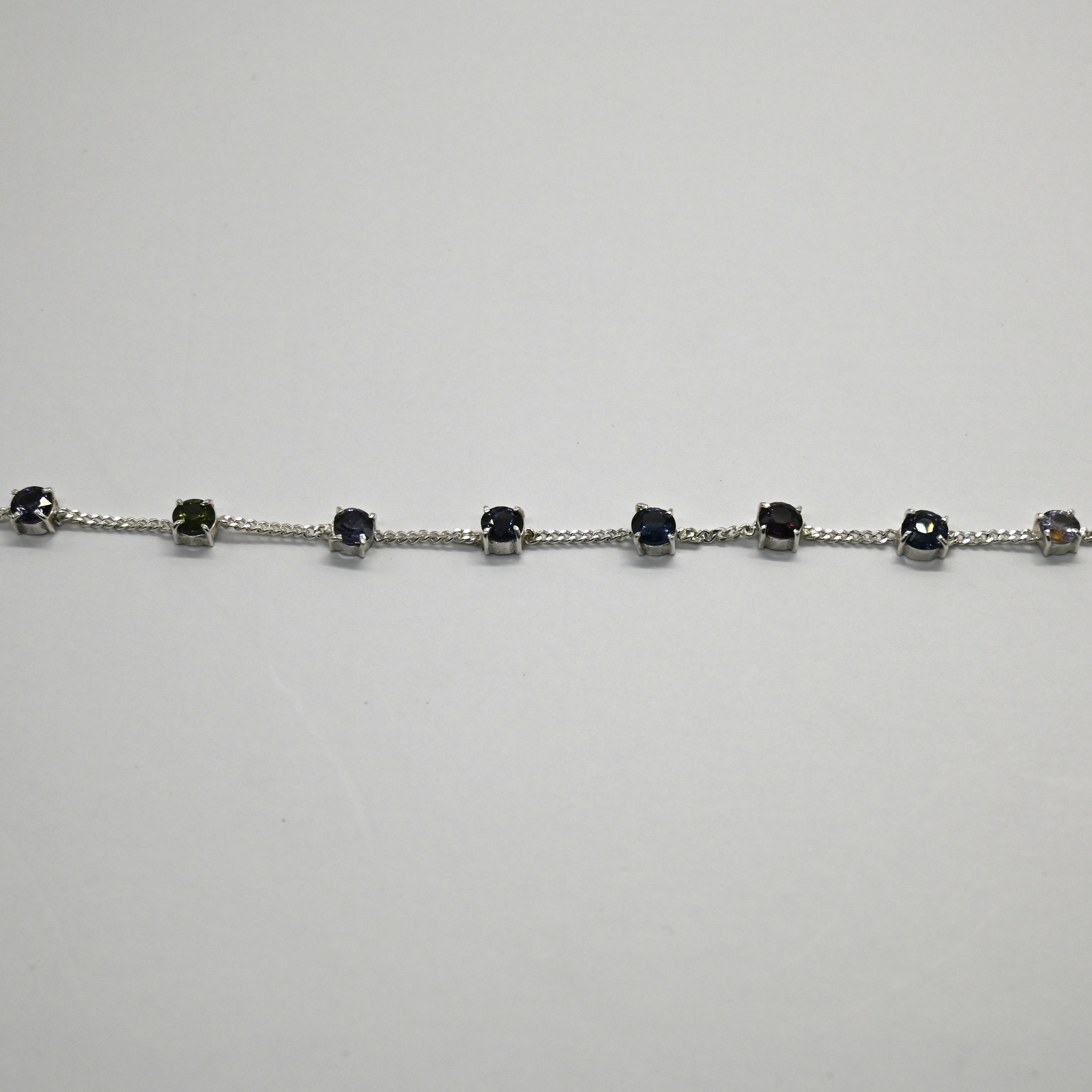 HB0005, Zircon Crystal Bracelet, Silver Handcraft, Sri Lanka Jewelry, 925 Silver