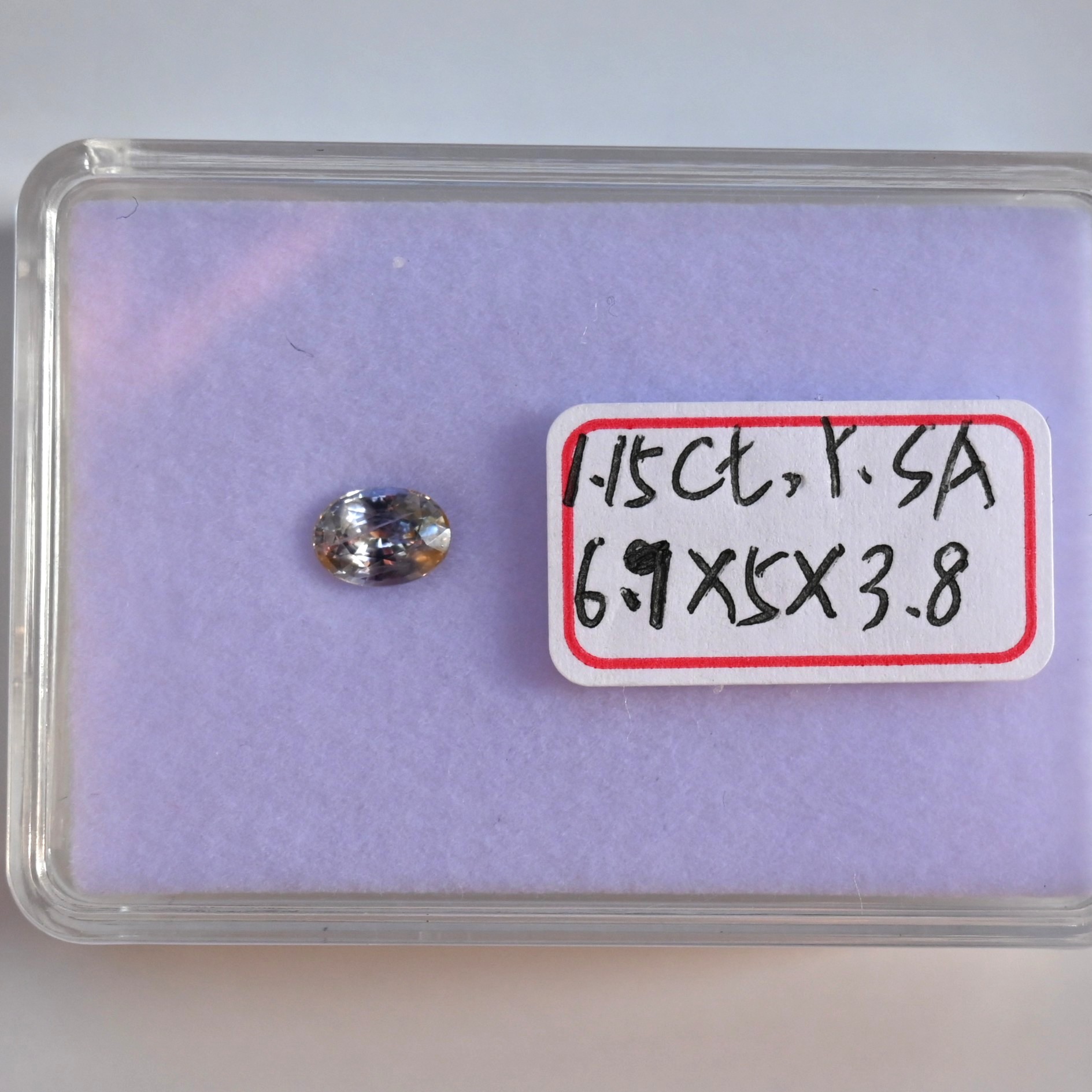 White Sapphire, 1.13ct SAC001, Sri Lanka Colorless Gem