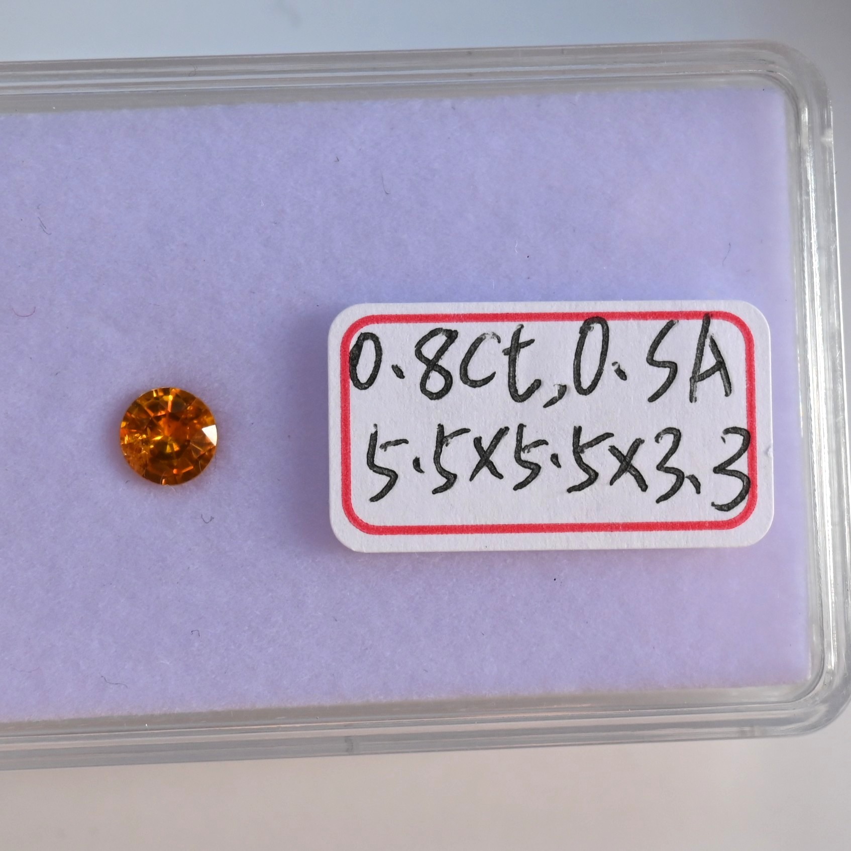 Orange Sapphire, 0.8ct SAO001, Sri Lanka Orange Gem