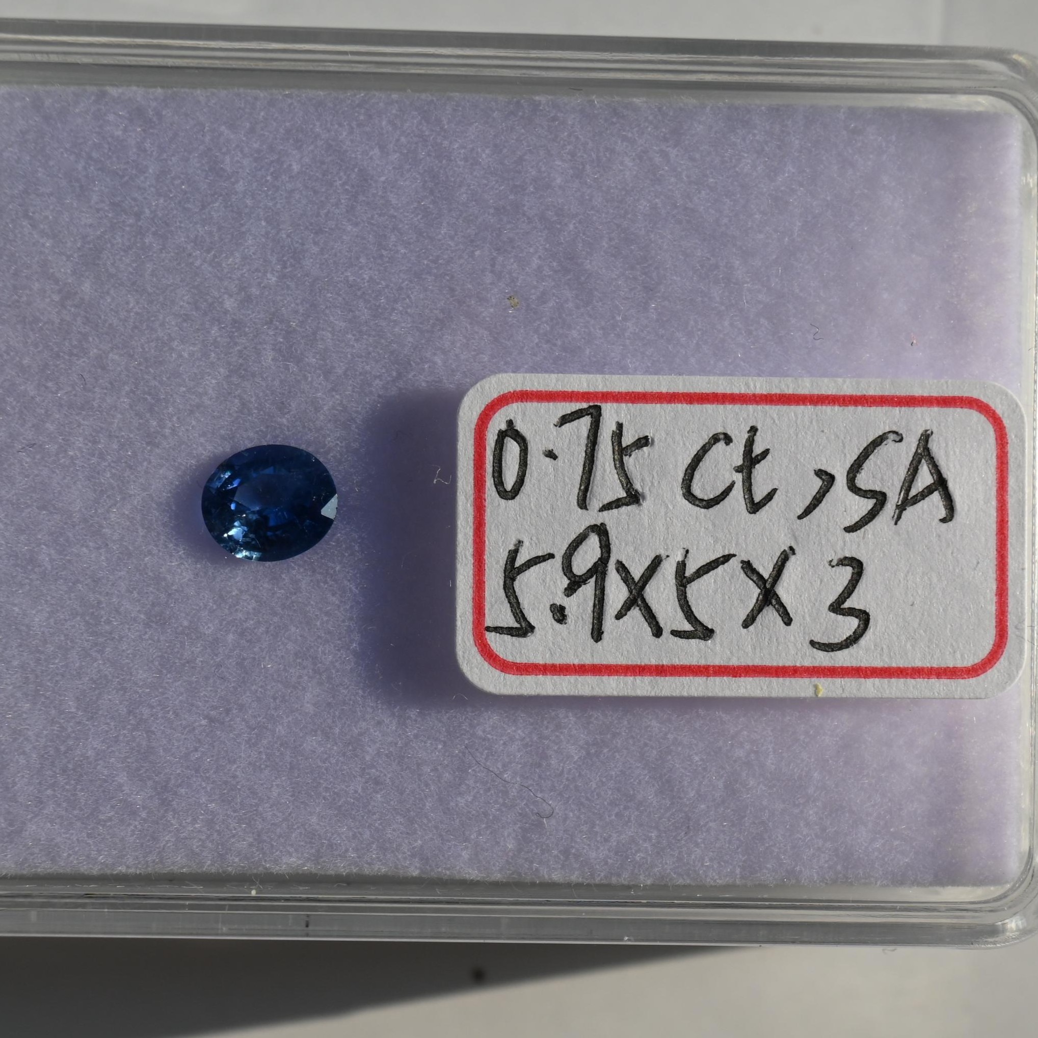 Blue Sapphire, 0.76ct Oval, SA0011, Sri Lanka