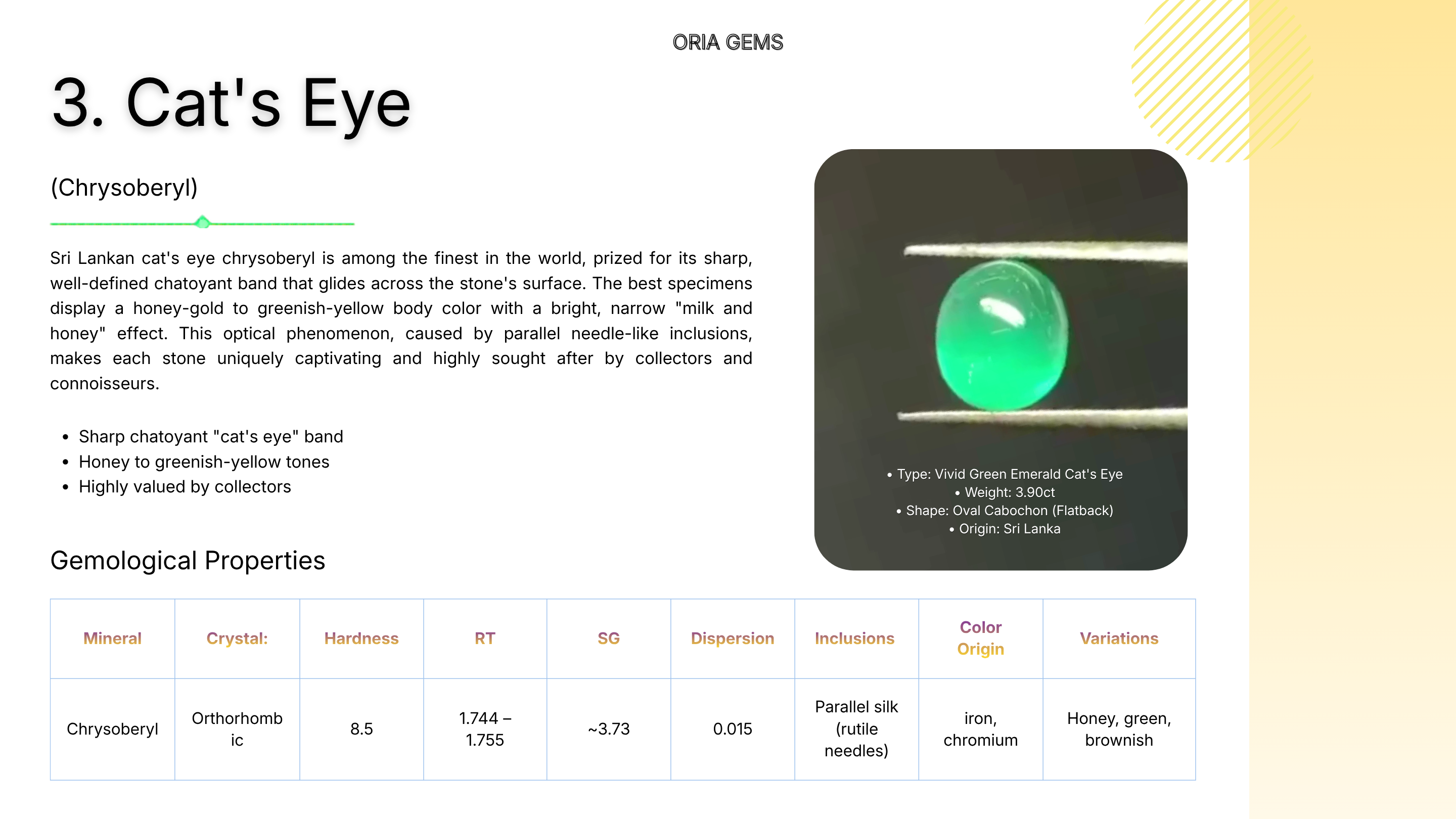Buy authentic Sri Lankan Cat's Eye gemstones showing perfect asterism and chatoyancy. Ideal for unique jewelry collections and high-value investment. Ceylon Chrysoberyl Cat's Eye - Loose Phenomenal Stones