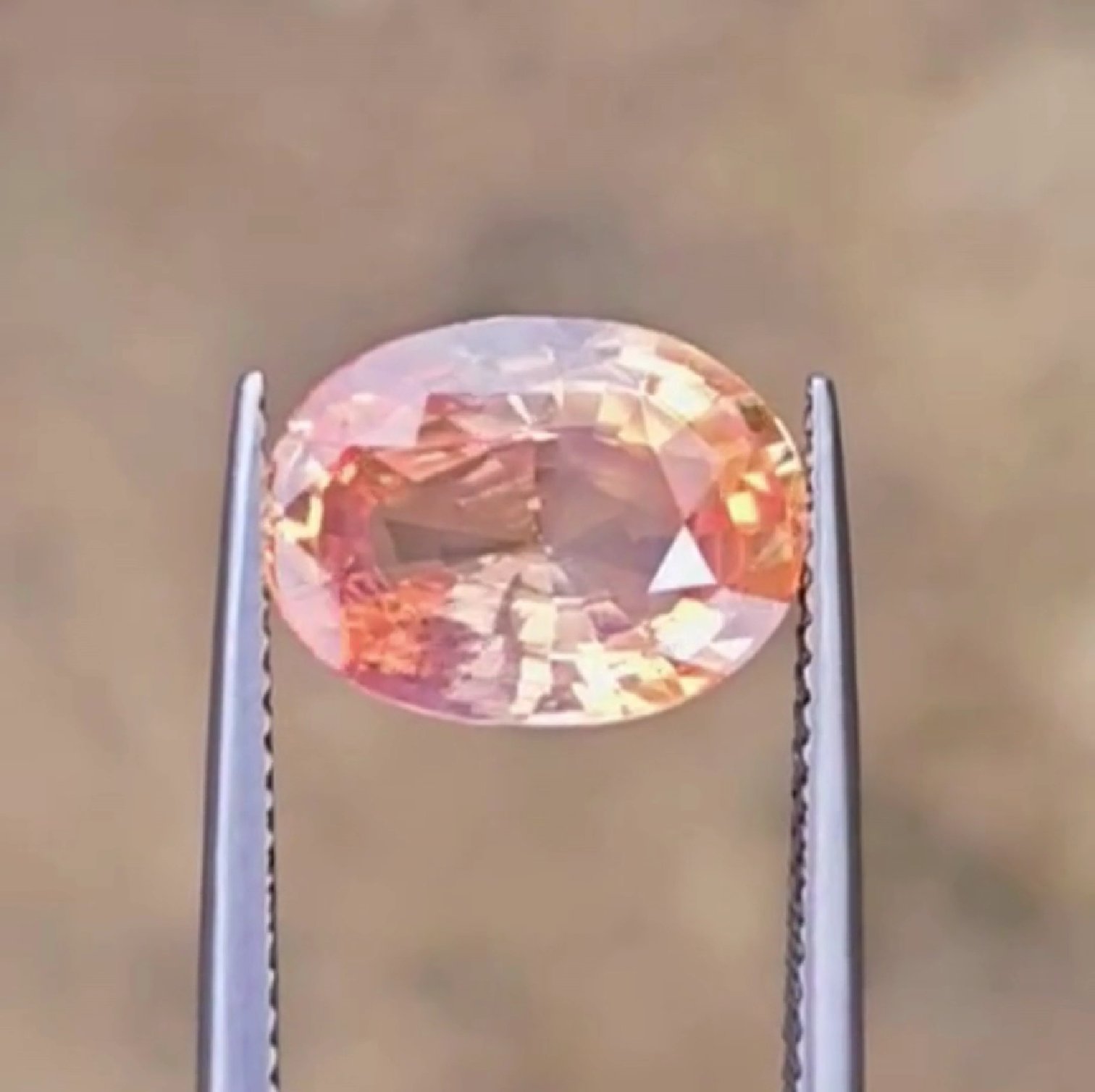 Soft pastel Padparadscha sapphire with refined elegance pastel Padparadscha sapphire, Sri Lanka sapphire, rare colored sapphire, luxury gemstone