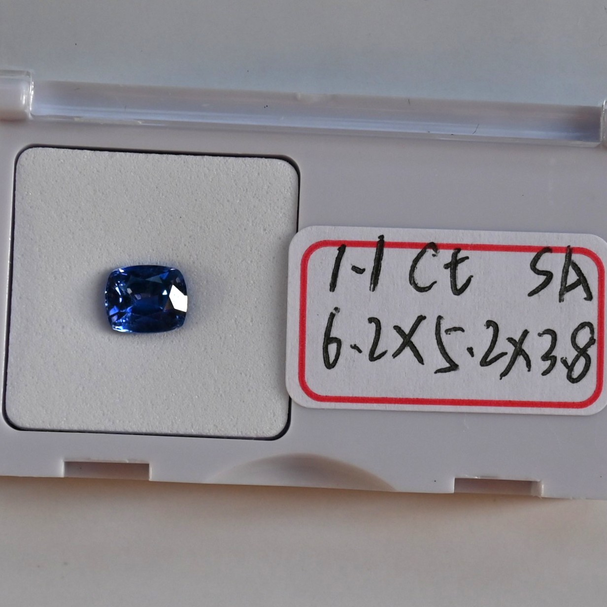 • Type: Natural Sapphire • Weight: 1.12ct • Origin: Sri Lanka • Shape: Cushion Cushion Sapphire, 1.12ct Blue, SA0006, Ceylon Cushion