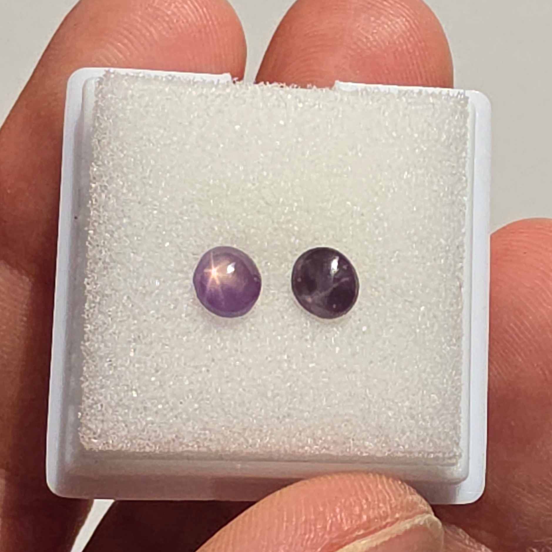 Star Sapphire Pair, SAL005, Blue Star Gem, Sri Lanka Asterism
