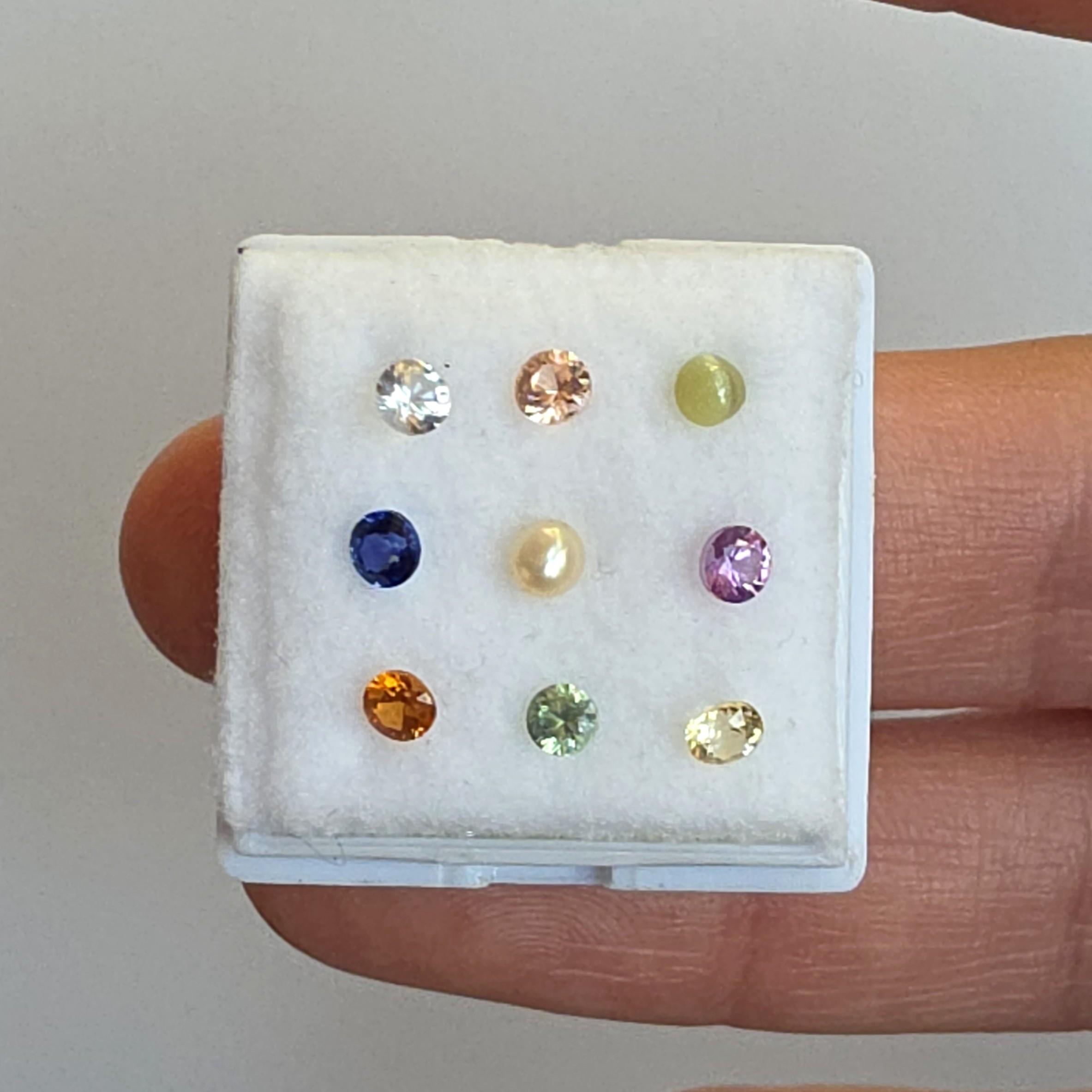 • Type: Sapphire Lot • Quantity: 9 Pieces • Total Weight: 1.47ct • Origin: Sri Lanka Pastel Sapphire Lot, SAL003, Mixed Sapphire 9pcs, Ceylon Small Gems