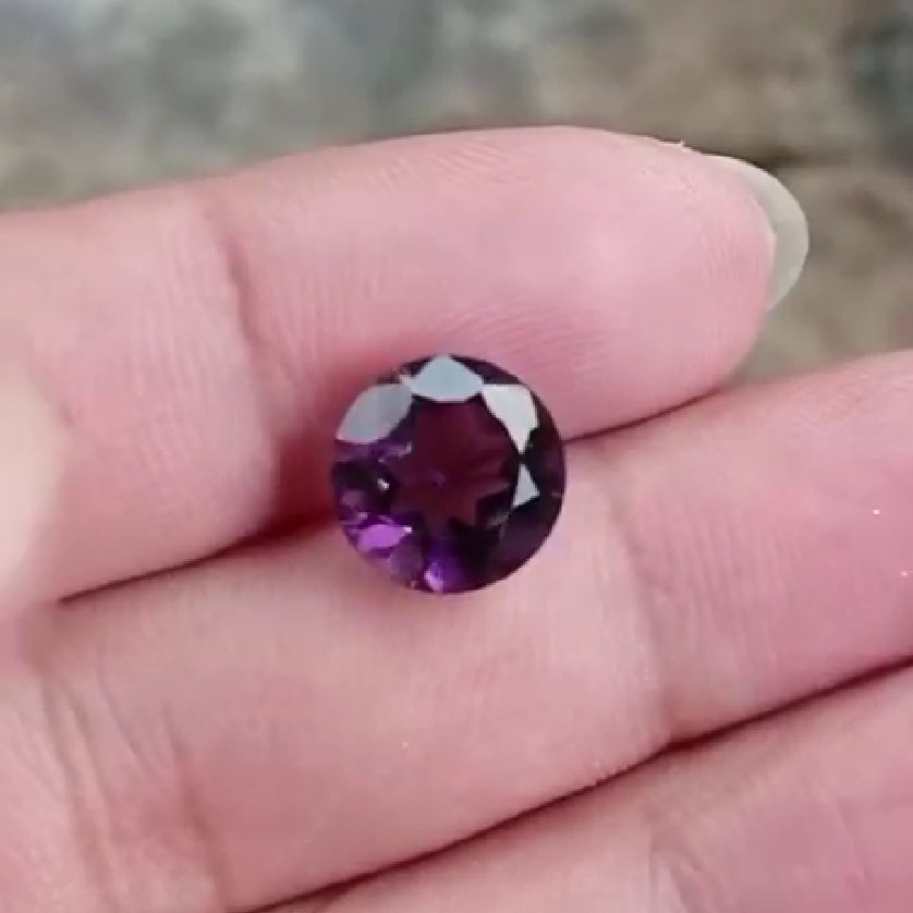 3.5ct Natural Sri Lanka Amethyst, Round Cut – Loupe Clean, Unheated