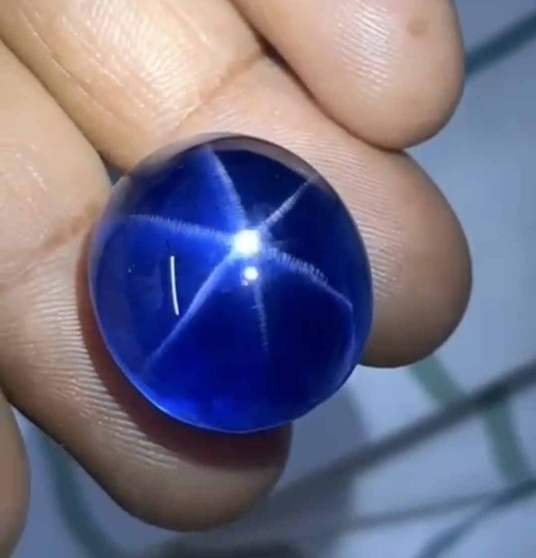 101.54 Carat Natural Ceylon Blue Star Sapphire Cabochon | Sri Lanka