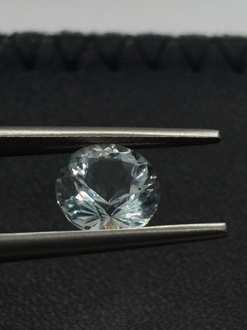 1.60 Carat Natural Round Cut Aquamarine Loose Gemstone