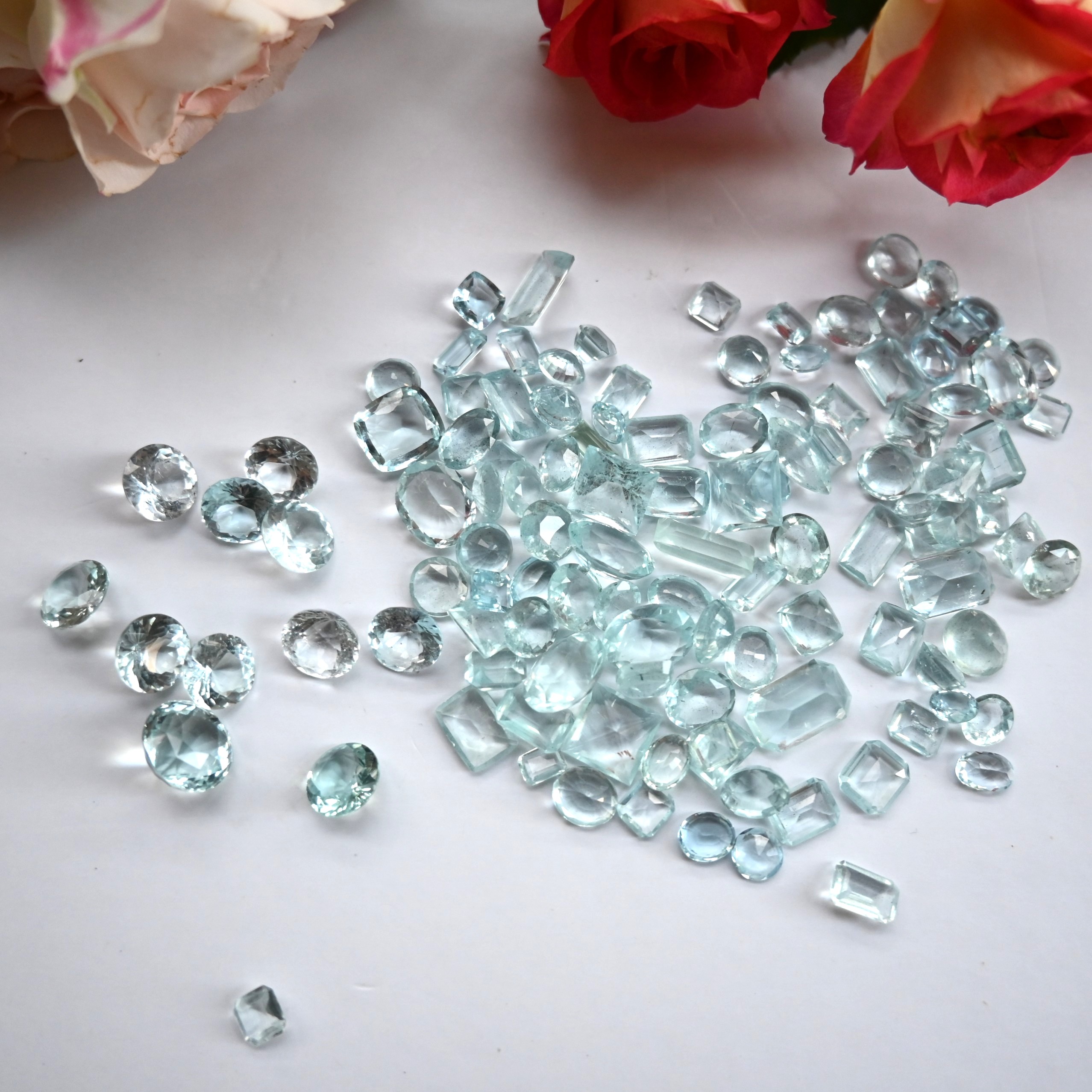 113.50 Ct Natural Untreated Aquamarine Round Lot, Sri Lanka