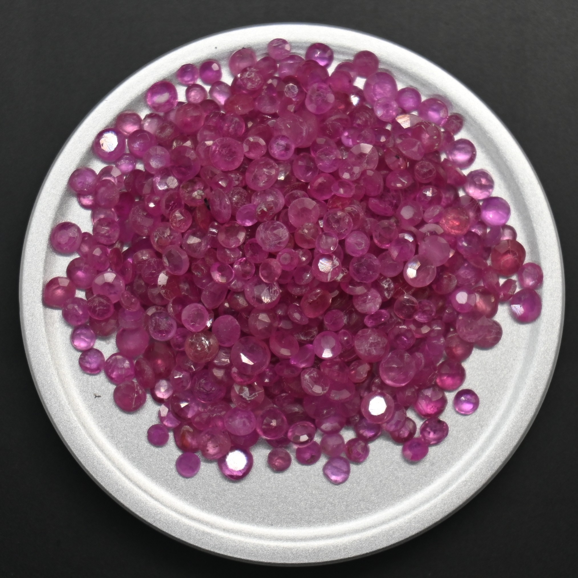 55.65 Ct Natural Unheated Madagascar Ruby Lot, Round, 500 Pcs