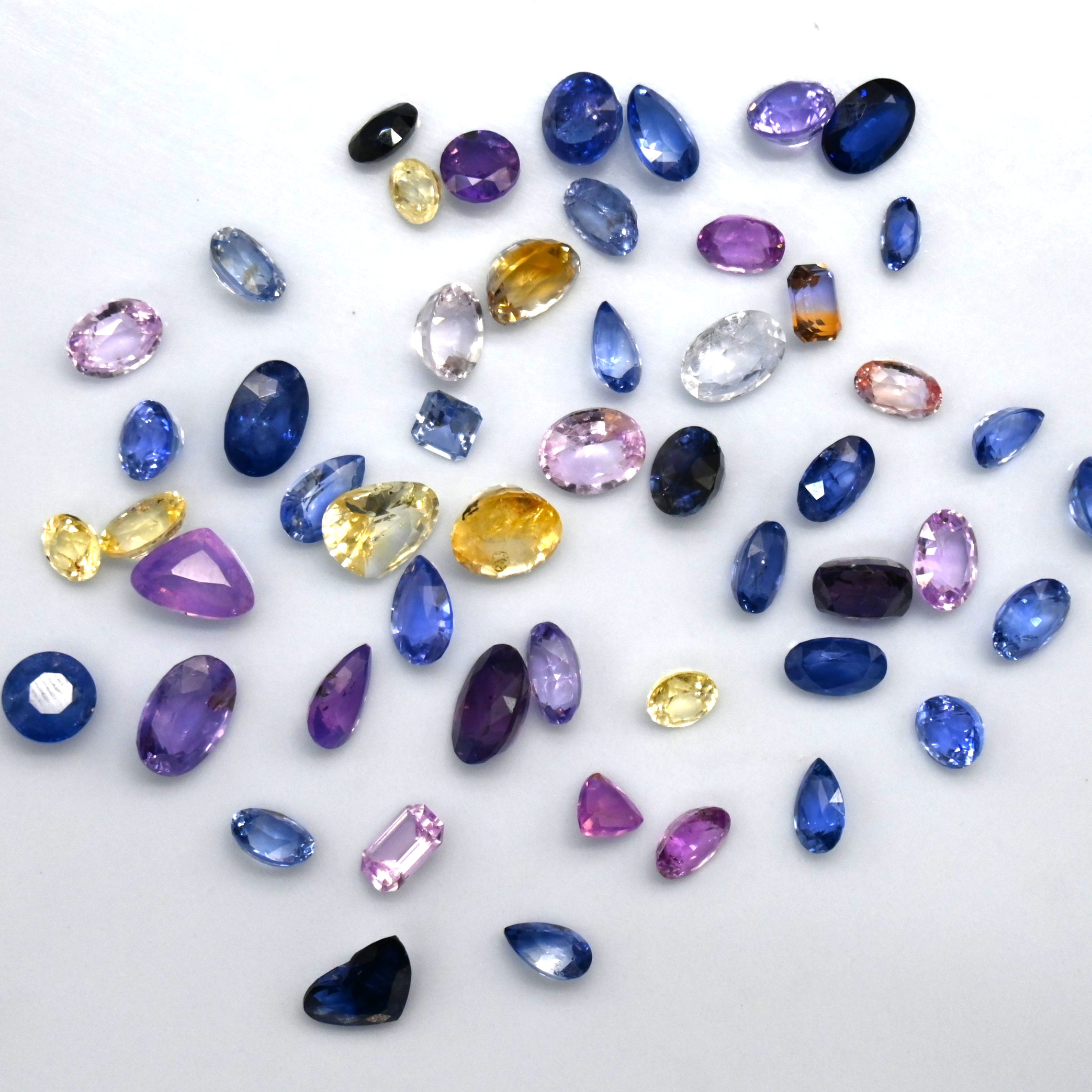 44.50 Ct Natural Mix Color Sapphire Lot, Mix Shape, Sri Lanka