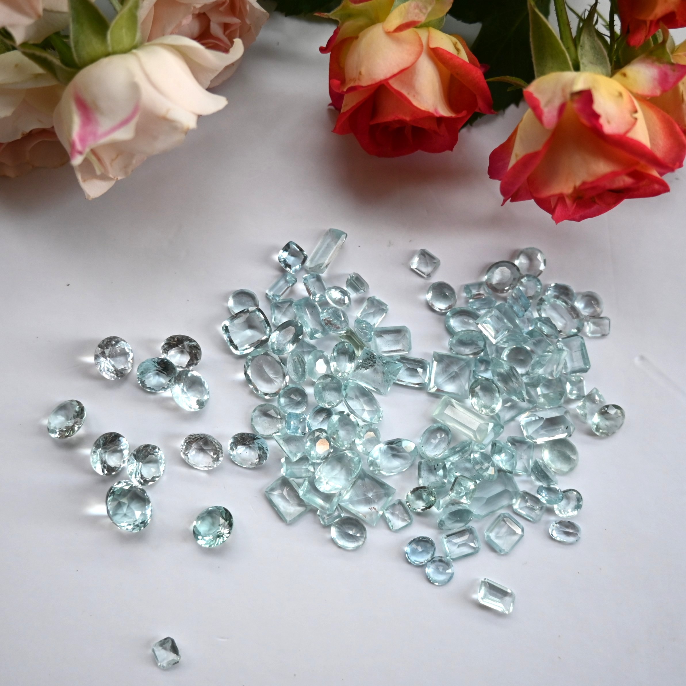 113.50 Ct Natural Untreated Aquamarine Round Lot, Sri Lanka