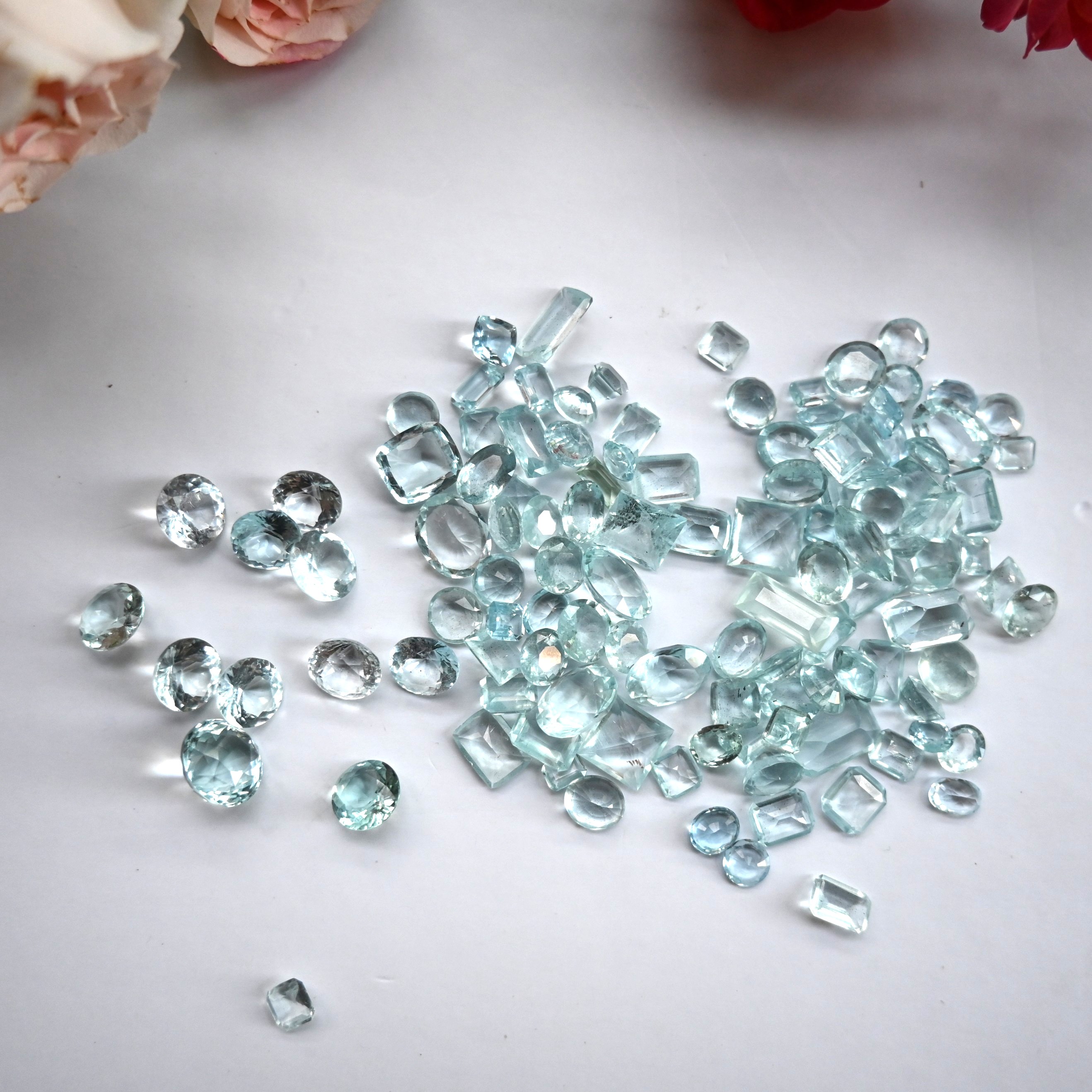 113.50 Ct Natural Untreated Aquamarine Round Lot, Sri Lanka
