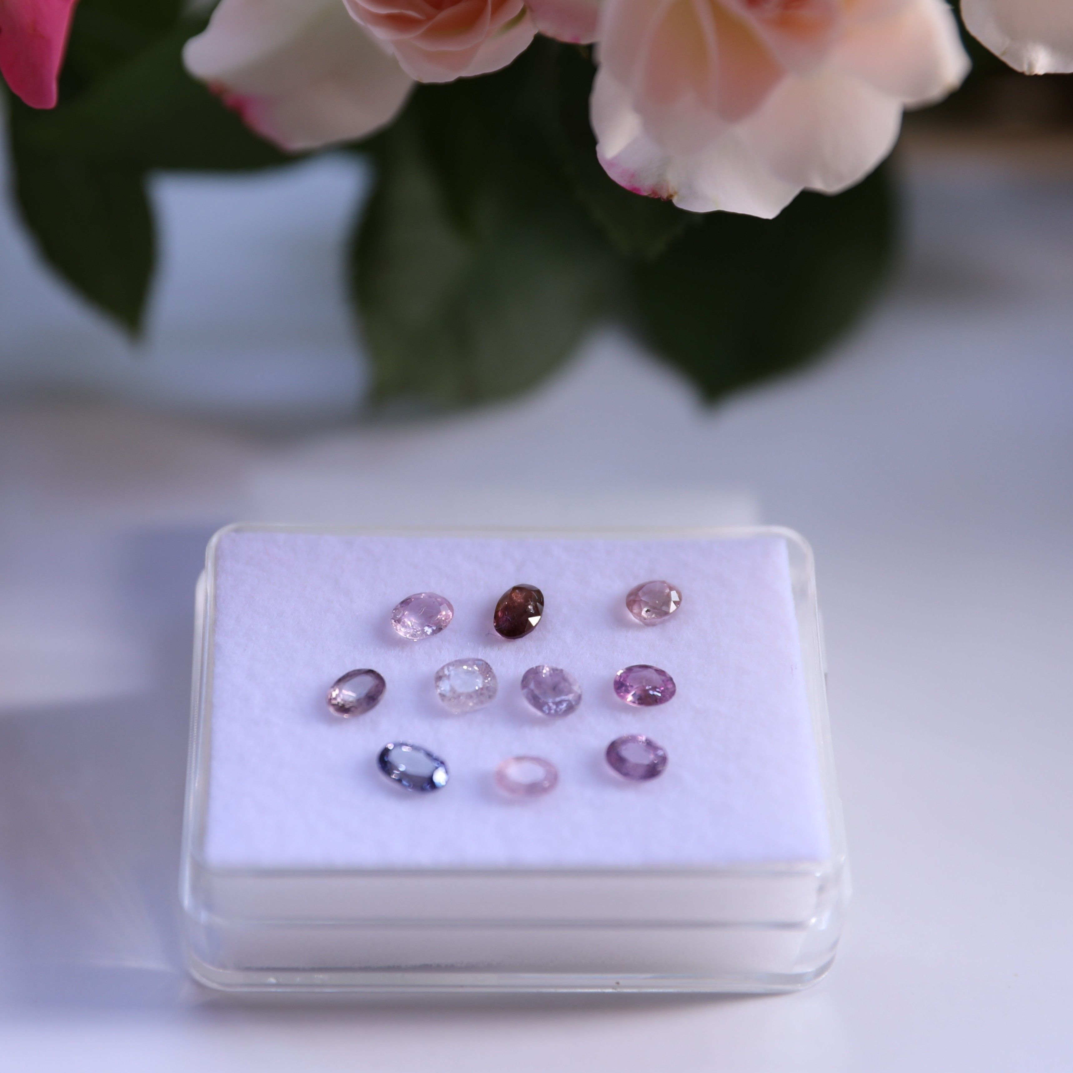 7.23ct 10 Piece Matched Set Pink Sapphire Lot