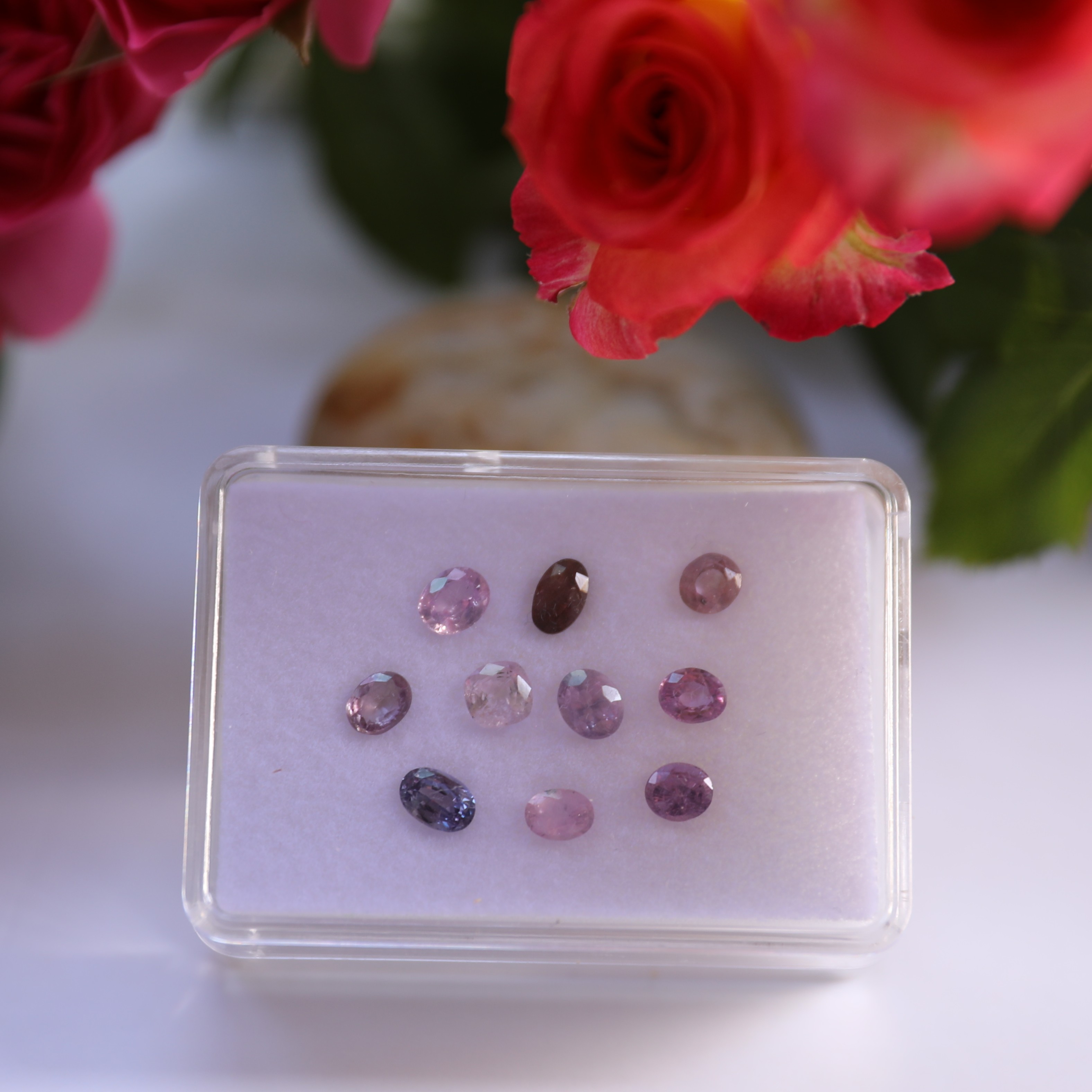 7.23ct 10 Piece Matched Set Pink Sapphire Lot