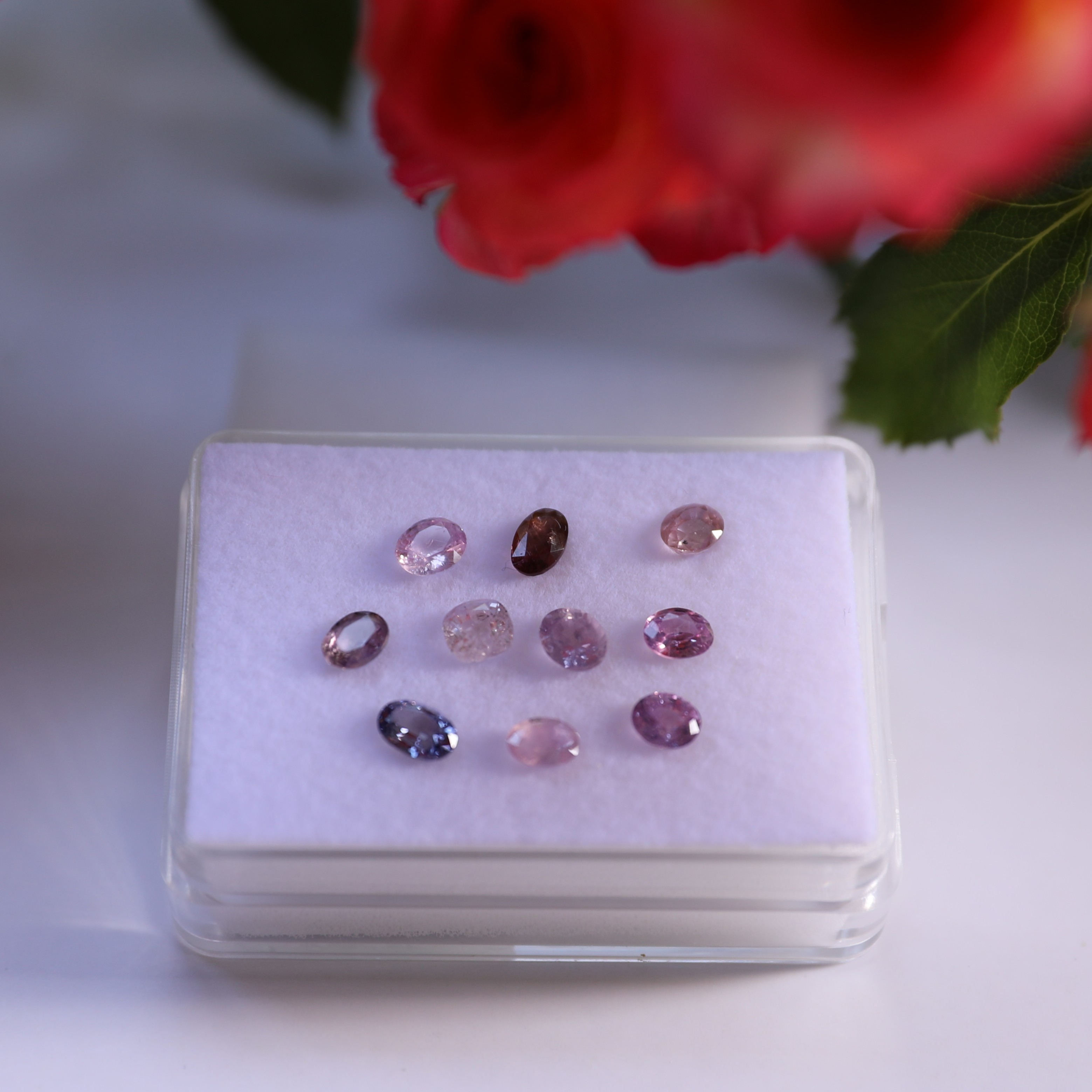 7.23ct 10 Piece Matched Set Pink Sapphire Lot