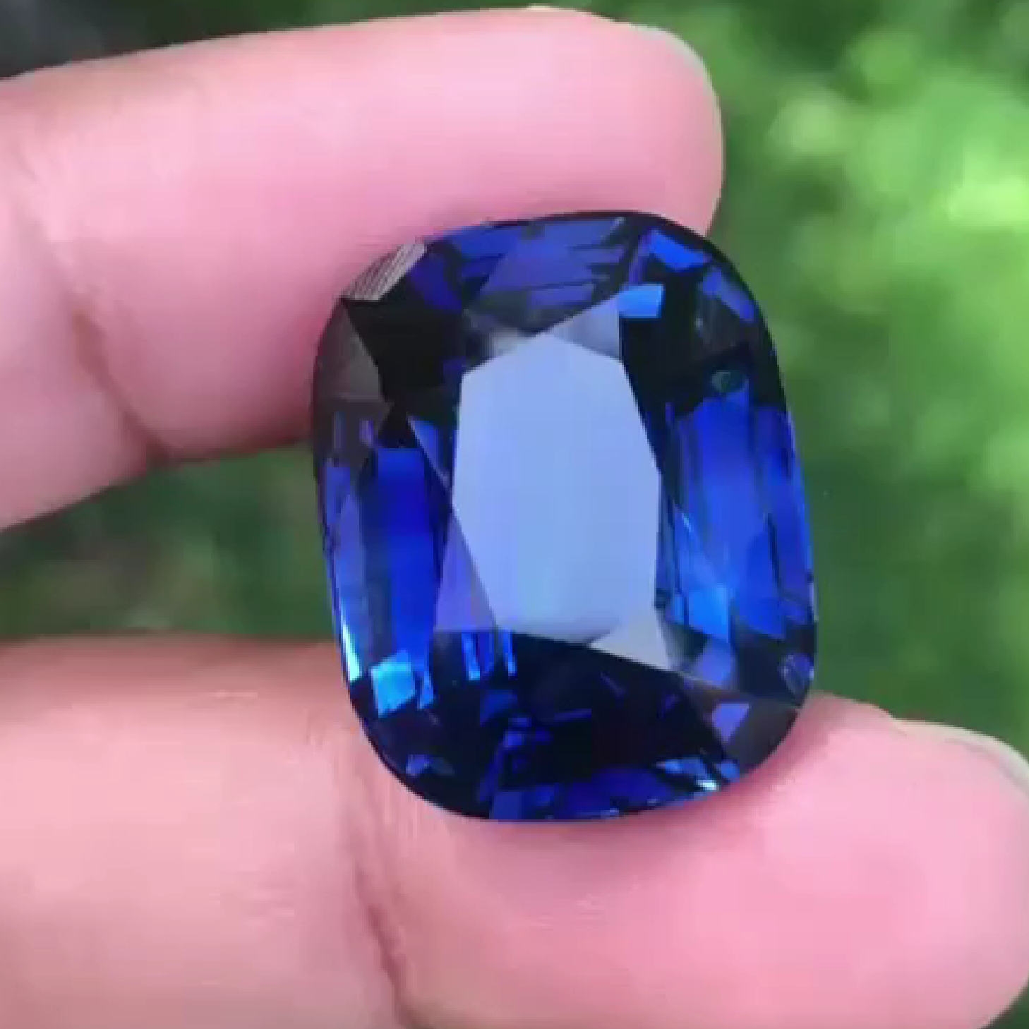 55.02 Ct Natural Blue Sapphire, Cushion, Sri Lanka