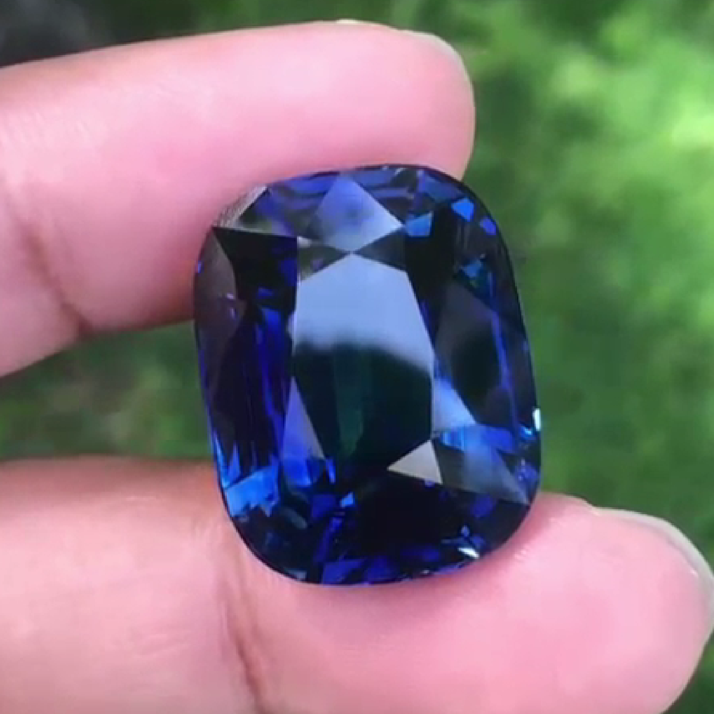55.02 Ct Natural Blue Sapphire, Cushion, Sri Lanka