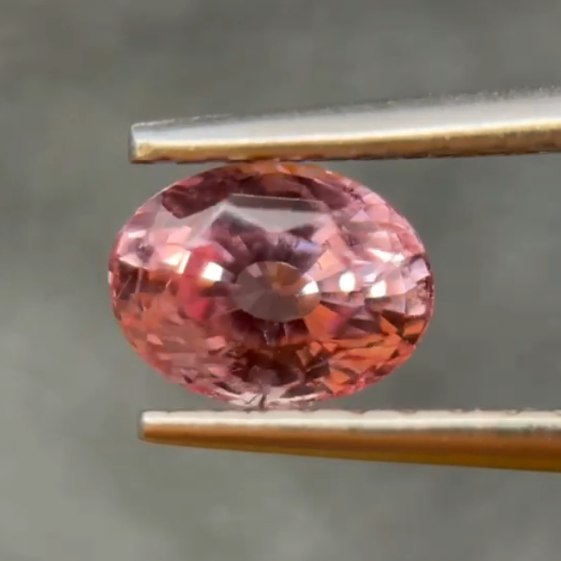 1.08 Ct Natural Unheated Padparadscha Sapphire, Oval