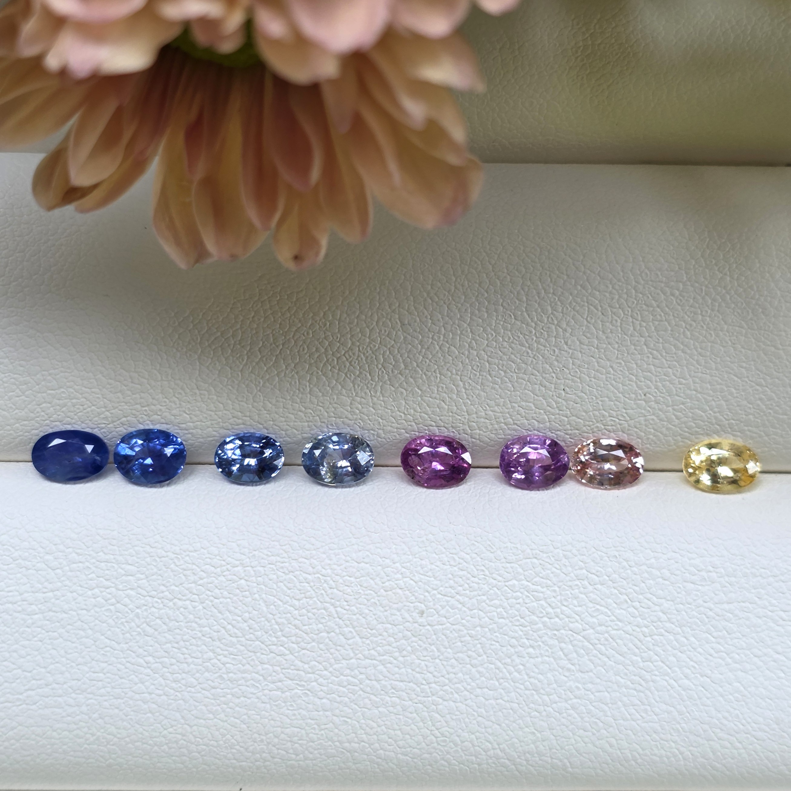 5.32 Ct Natural Sapphire Ombré Lot, 8 Pcs, Sri Lanka
