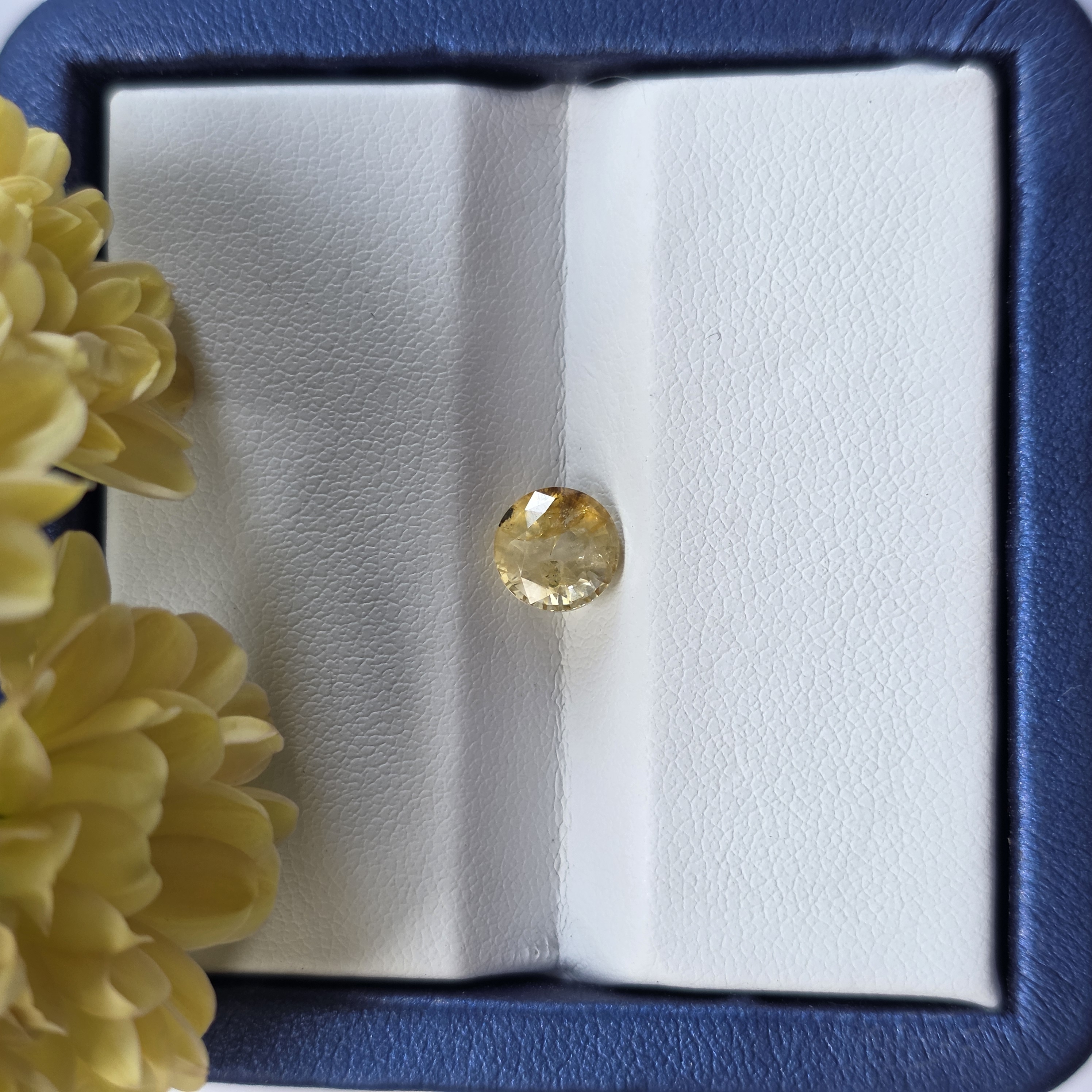 2.25 Ct Natural Yellow Sapphire, Round, Sri Lanka