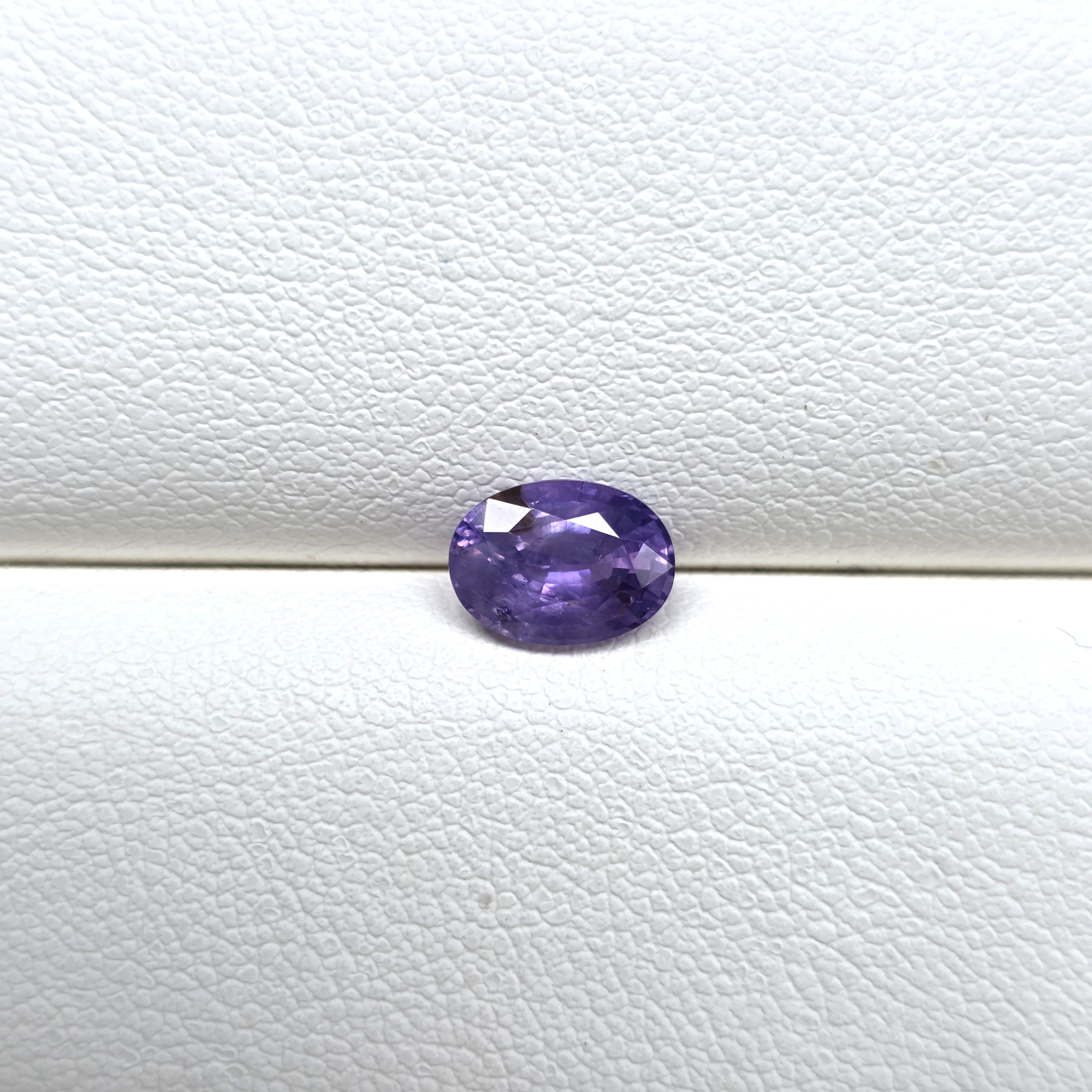 1.73 Ct Natural Purple Sapphire, Oval, Sri Lanka