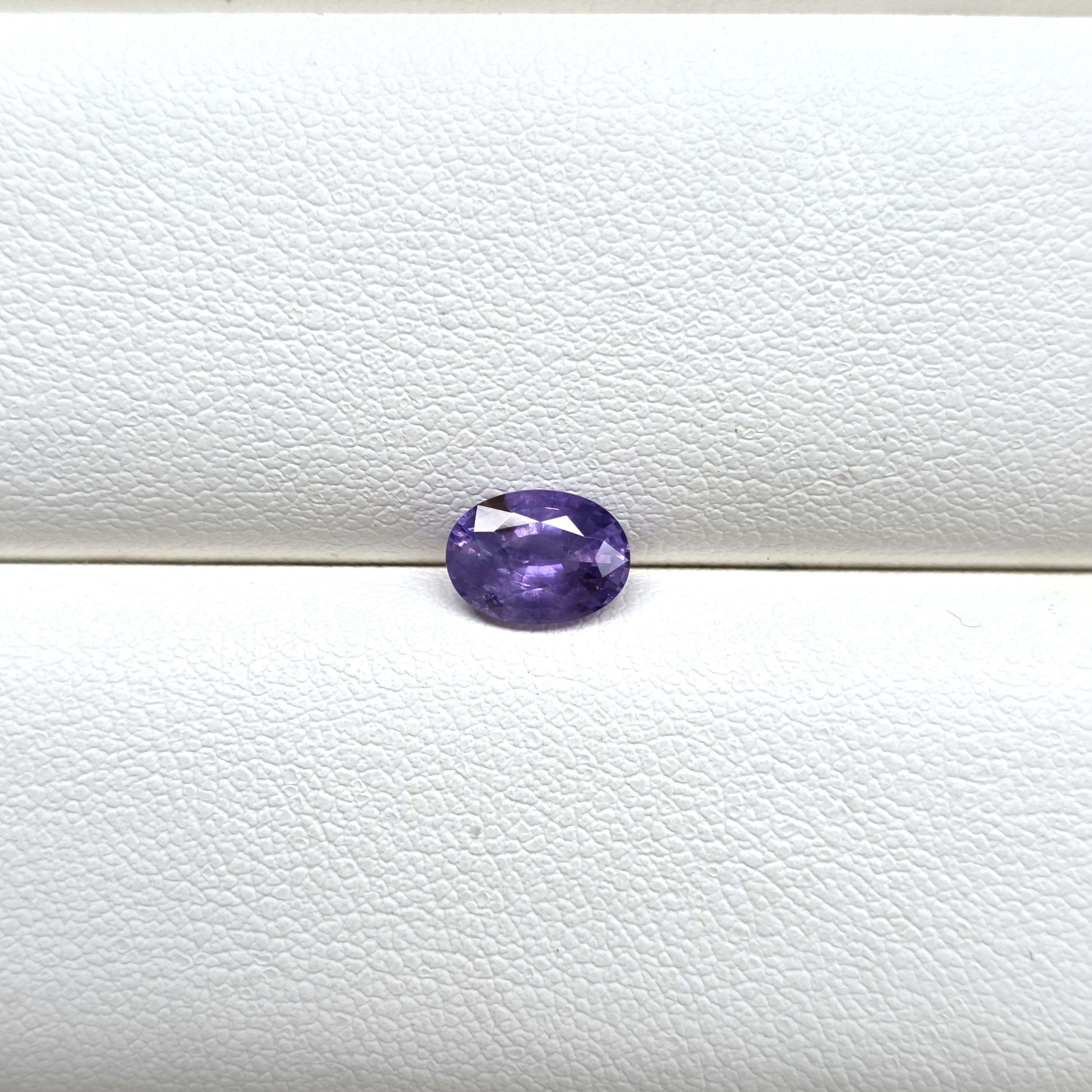 1.73 Ct Natural Purple Sapphire, Oval, Sri Lanka