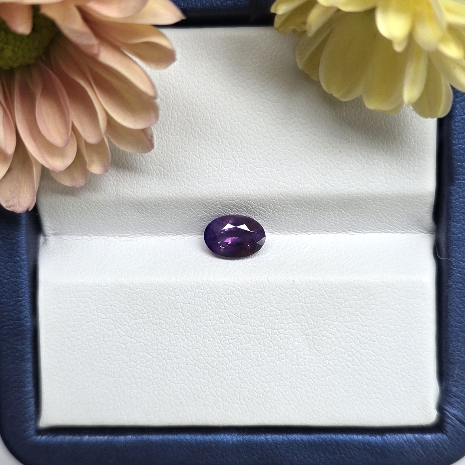 1.58 Ct Natural Purple Sapphire, Oval, Sri Lanka