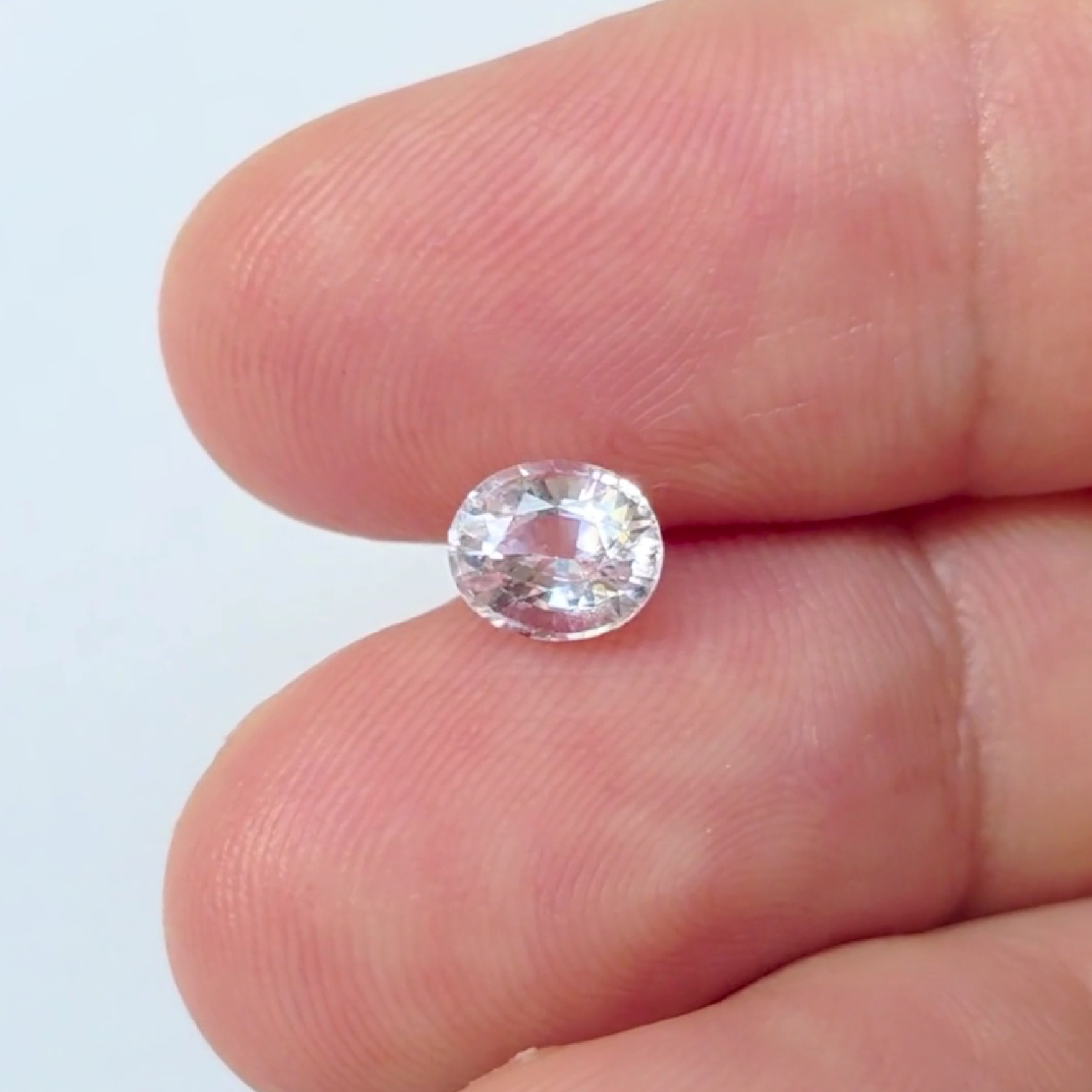 1.19 Ct Natural White Sapphire, Oval, Sri Lanka