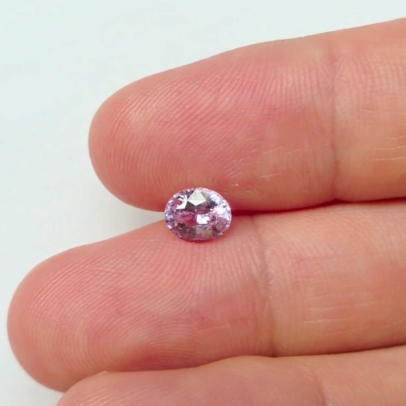 0.96 Ct Natural Light Pink Sapphire, Oval, Sri Lanka