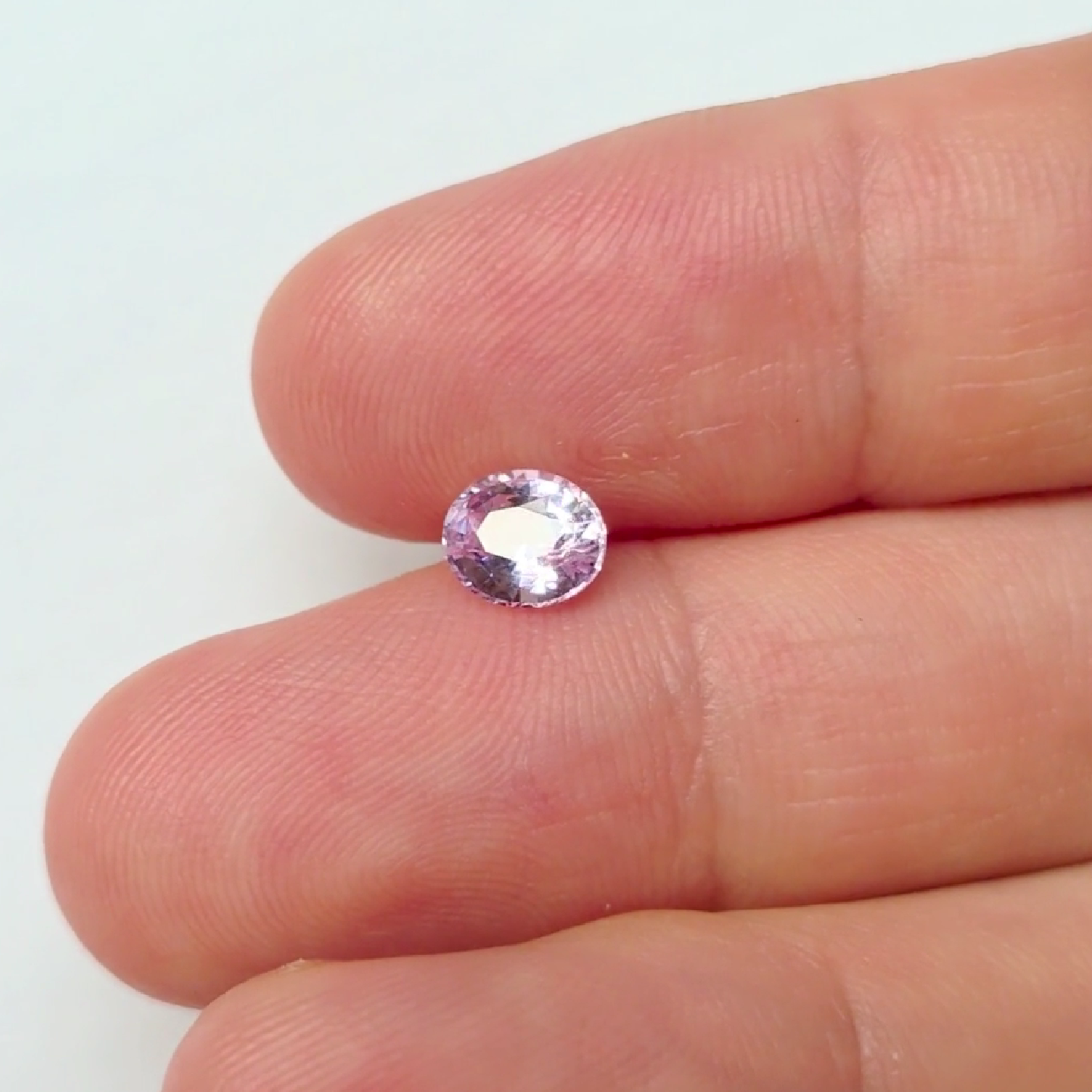 0.96 Ct Natural Light Pink Sapphire, Oval, Sri Lanka