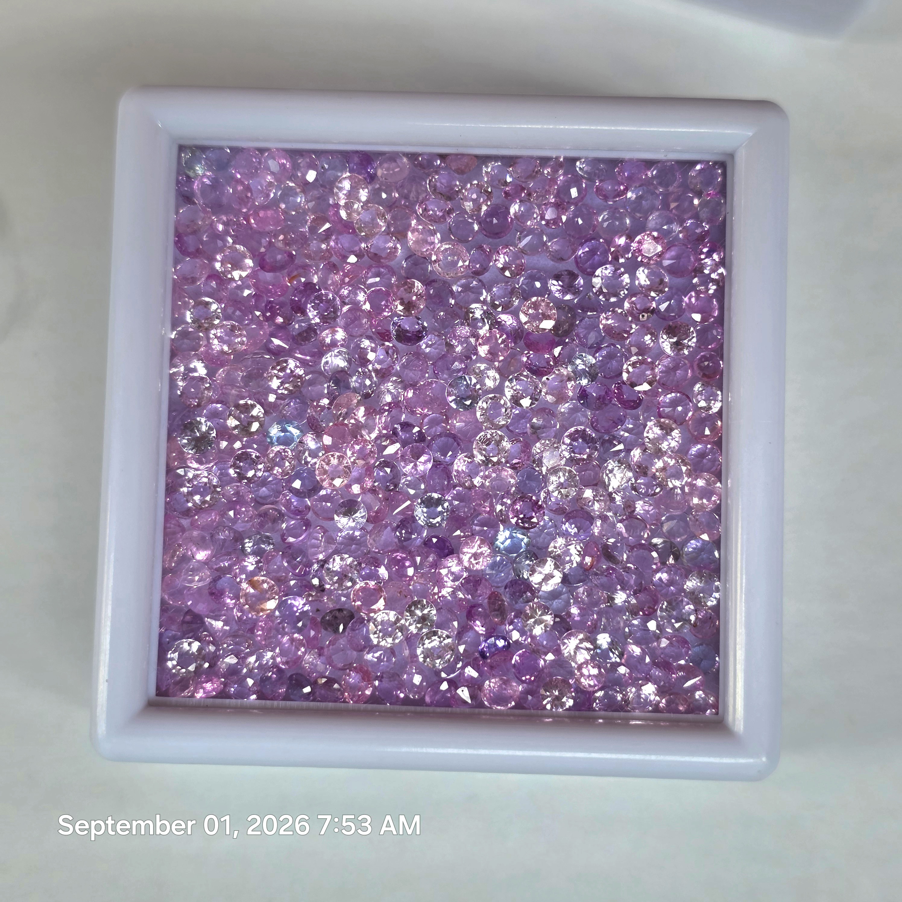 55.00 Ct Natural Mix Color Sapphire Lot, Round, 2–3.5mm, Sri Lanka
