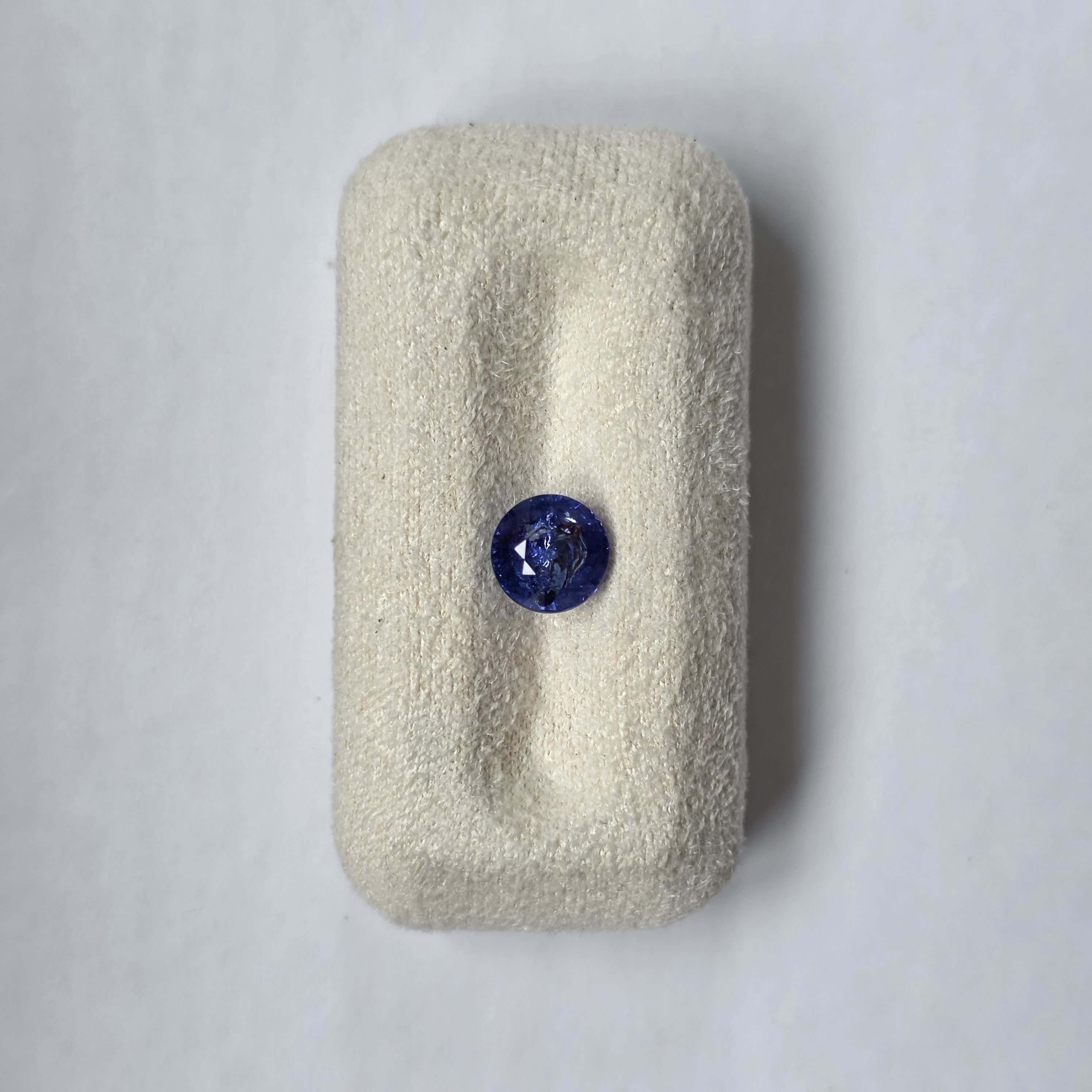 1.38 Ct Natural Blue Sapphire, Round, Sri Lanka