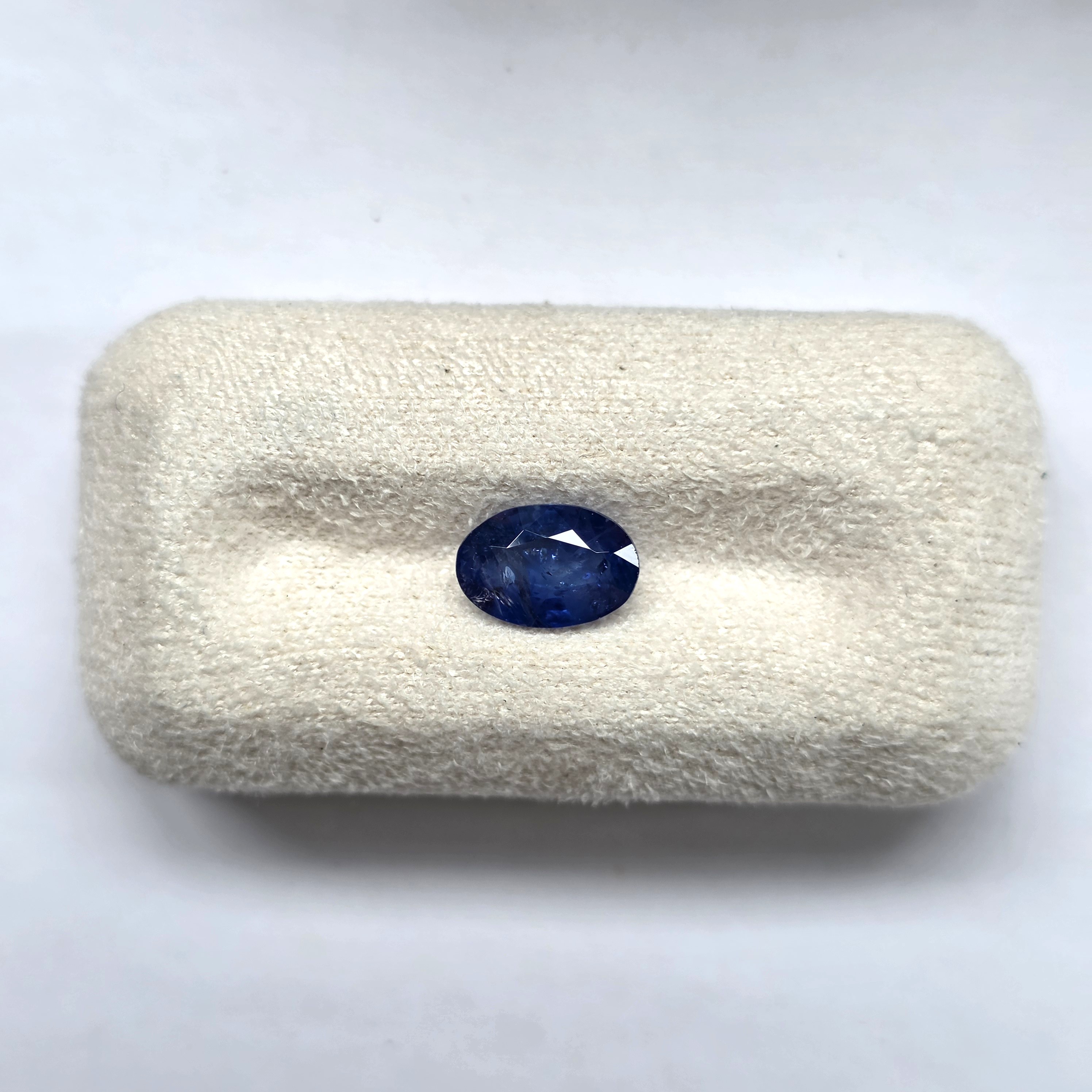 1.22 Ct Natural Blue Sapphire, Oval, Sri Lanka