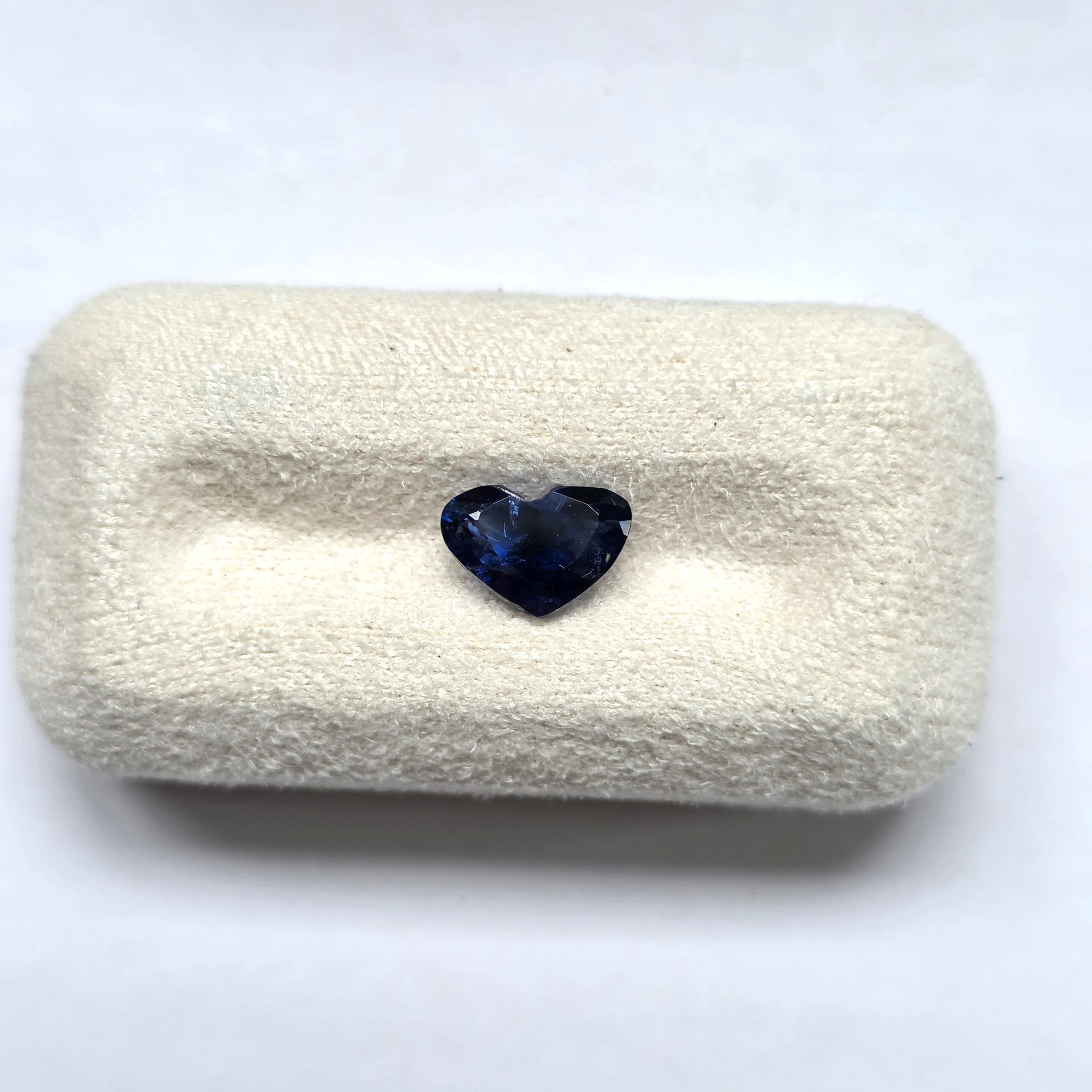1.17 Ct Natural Blue Sapphire, Heart Shape, Sri Lanka
