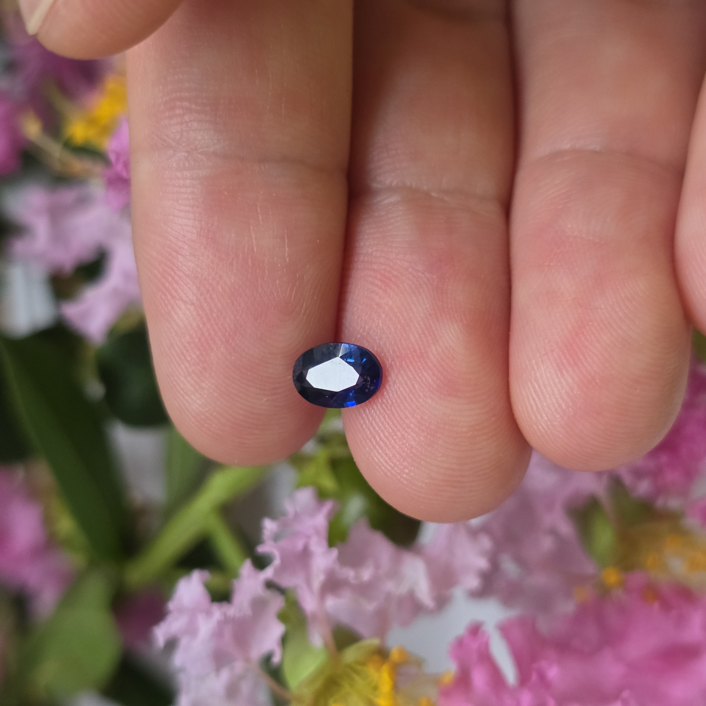0.79 Ct Natural Blue Sapphire, Oval, Sri Lanka