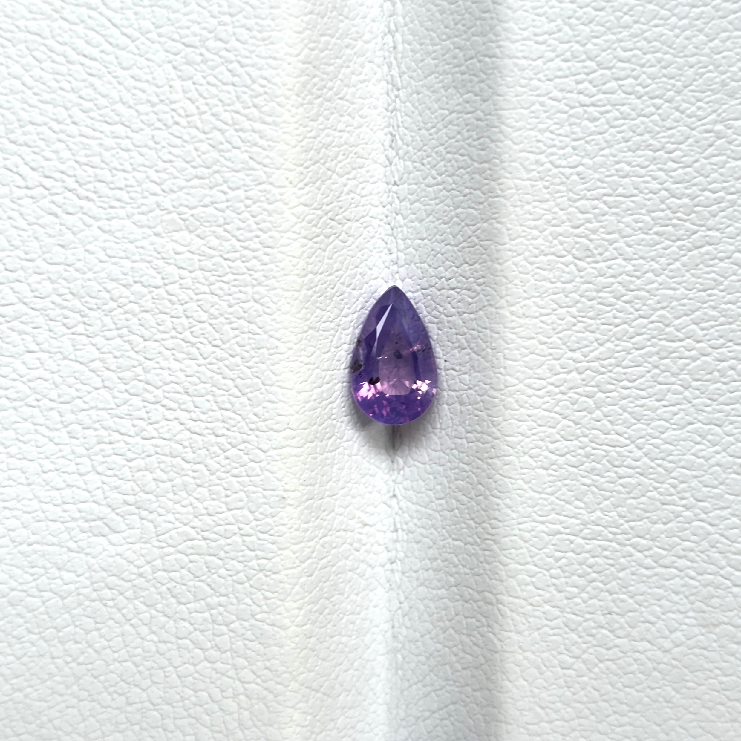 0.84 Ct Natural Purple Sapphire, Pear Shape, Sri Lanka