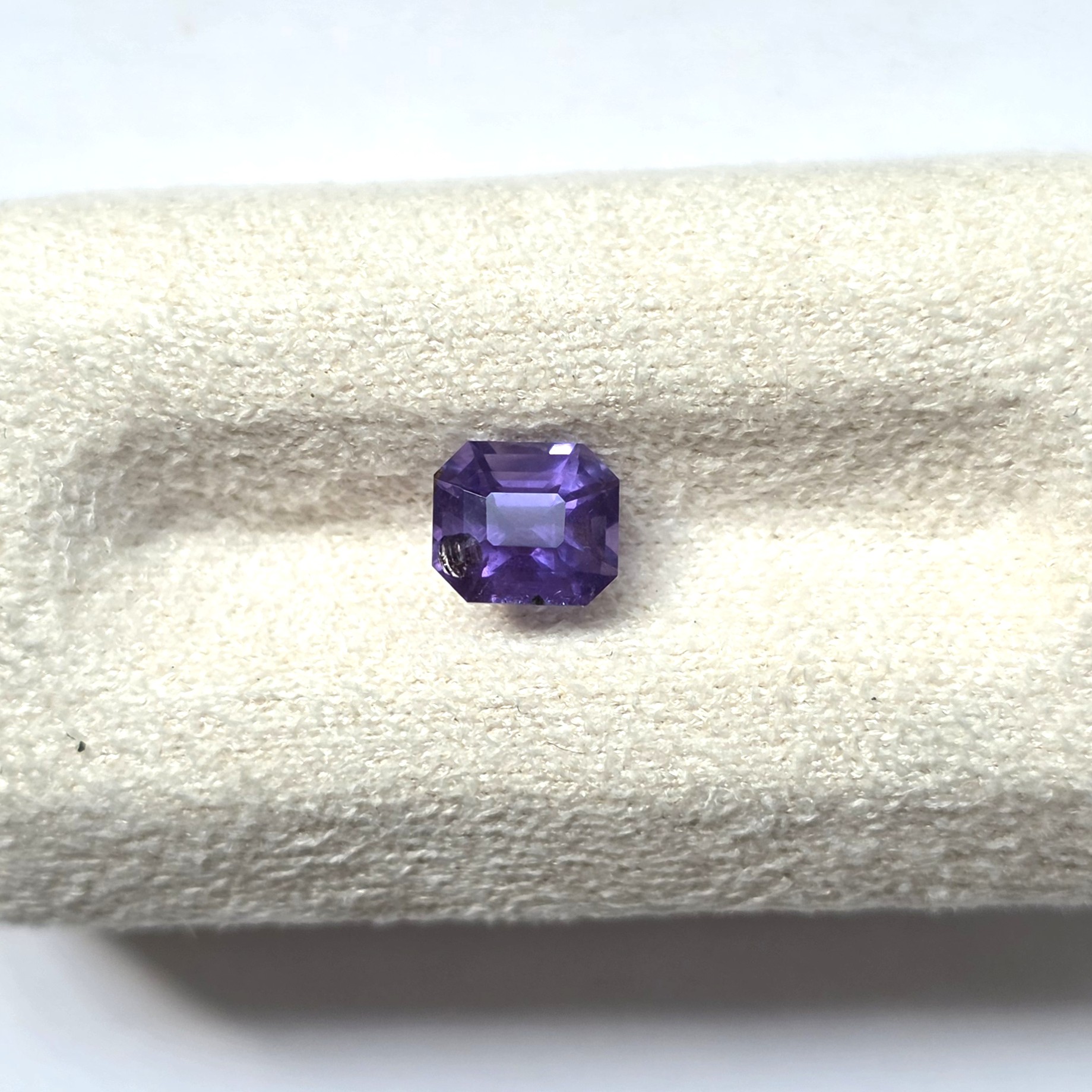 0.80 Ct Natural Purple Sapphire, Octagon Cut, Sri Lanka