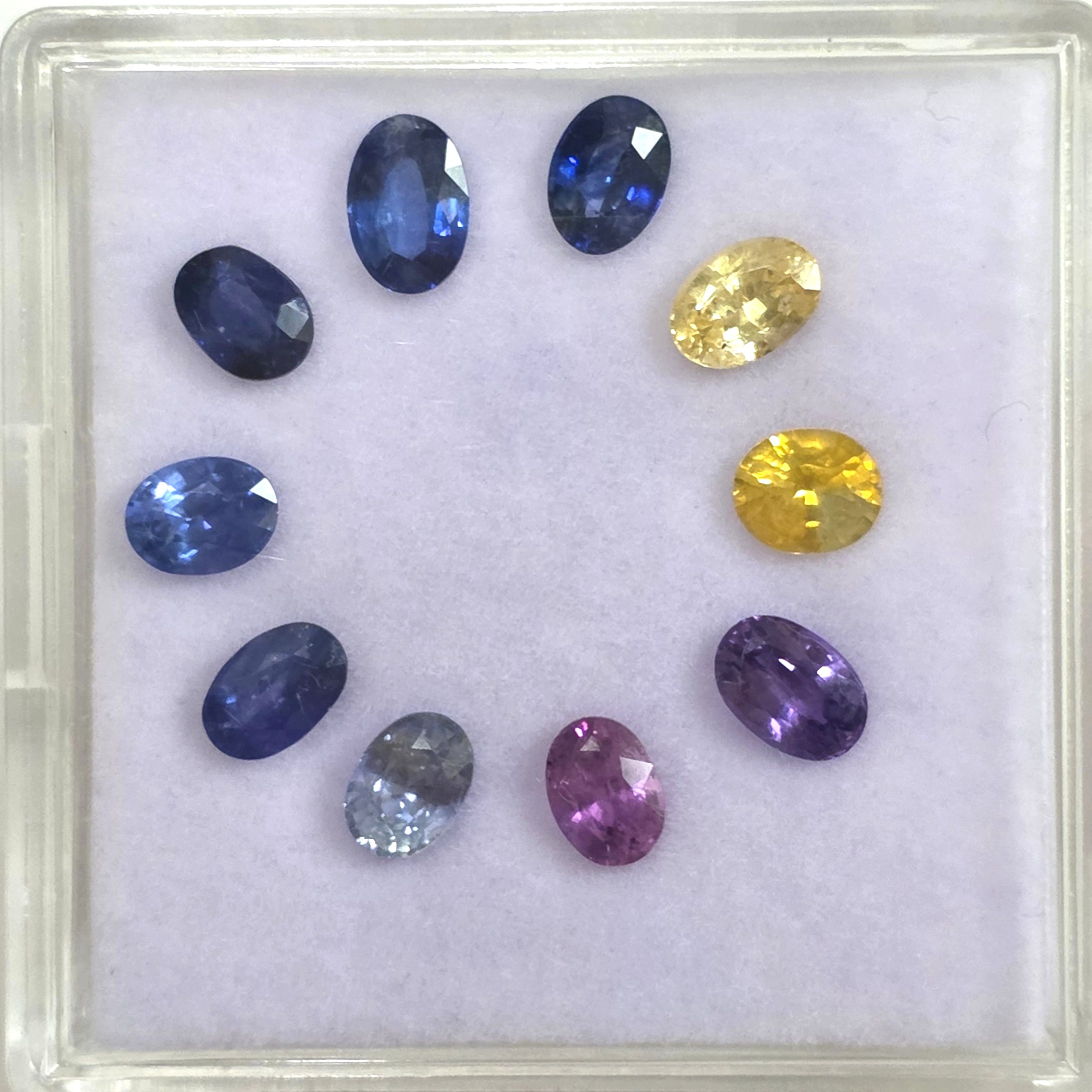 6.9 Ct Natural Mix Color Sapphire Lot, 10 Pcs, Sri Lanka