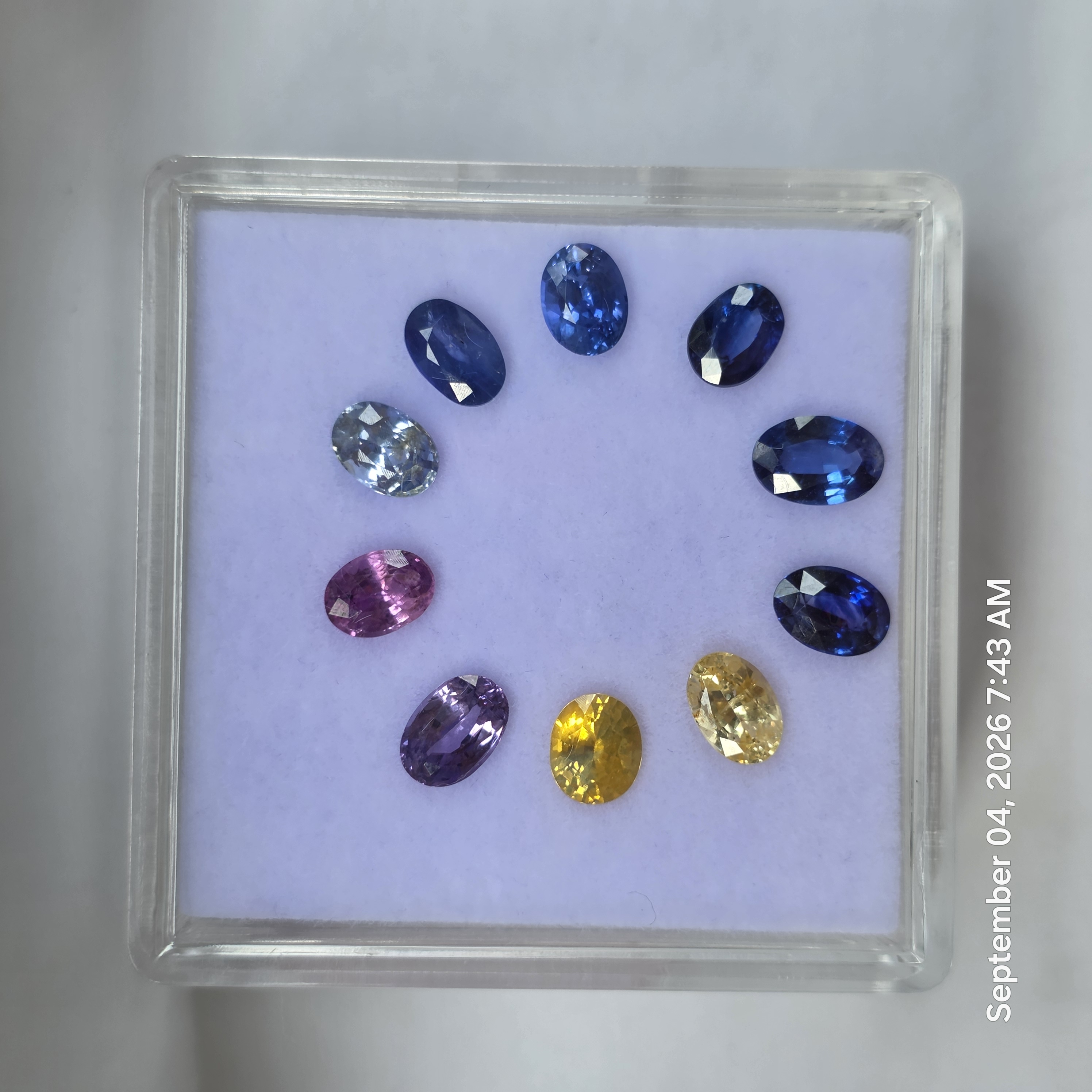 6.9 Ct Natural Mix Color Sapphire Lot, 10 Pcs, Sri Lanka