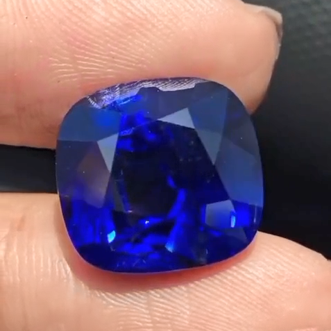 15.904 Ct Natural Unheated Ceylon Blue Sapphire, Antique Cushion Cut