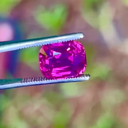 5.03 Ct Natural Unheated Pinkish-Red Ruby, Cushion Cut