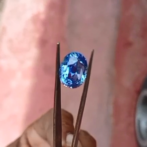 6.45 Ct Natural Unheated Cornflower Blue Sapphire, Oval Cut